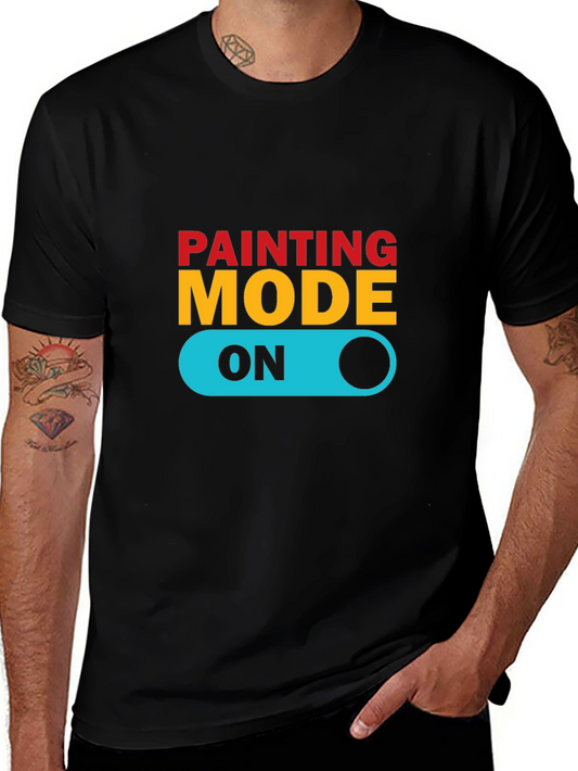 Painting Mode On Graphic Tee - Stylish Artist T-Shirt
