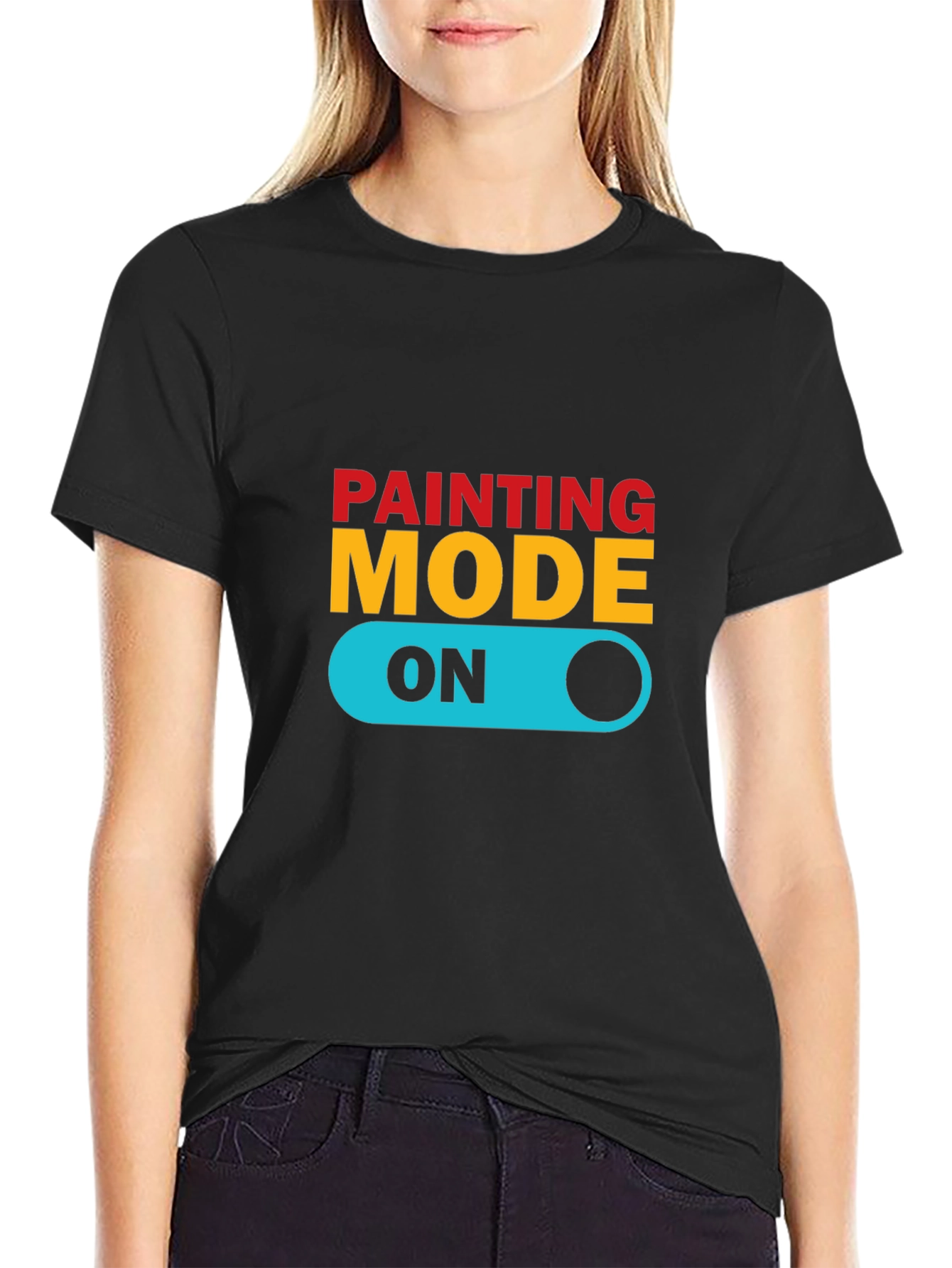 Painting Mode On Graphic Tee - Stylish Artist T-Shirt