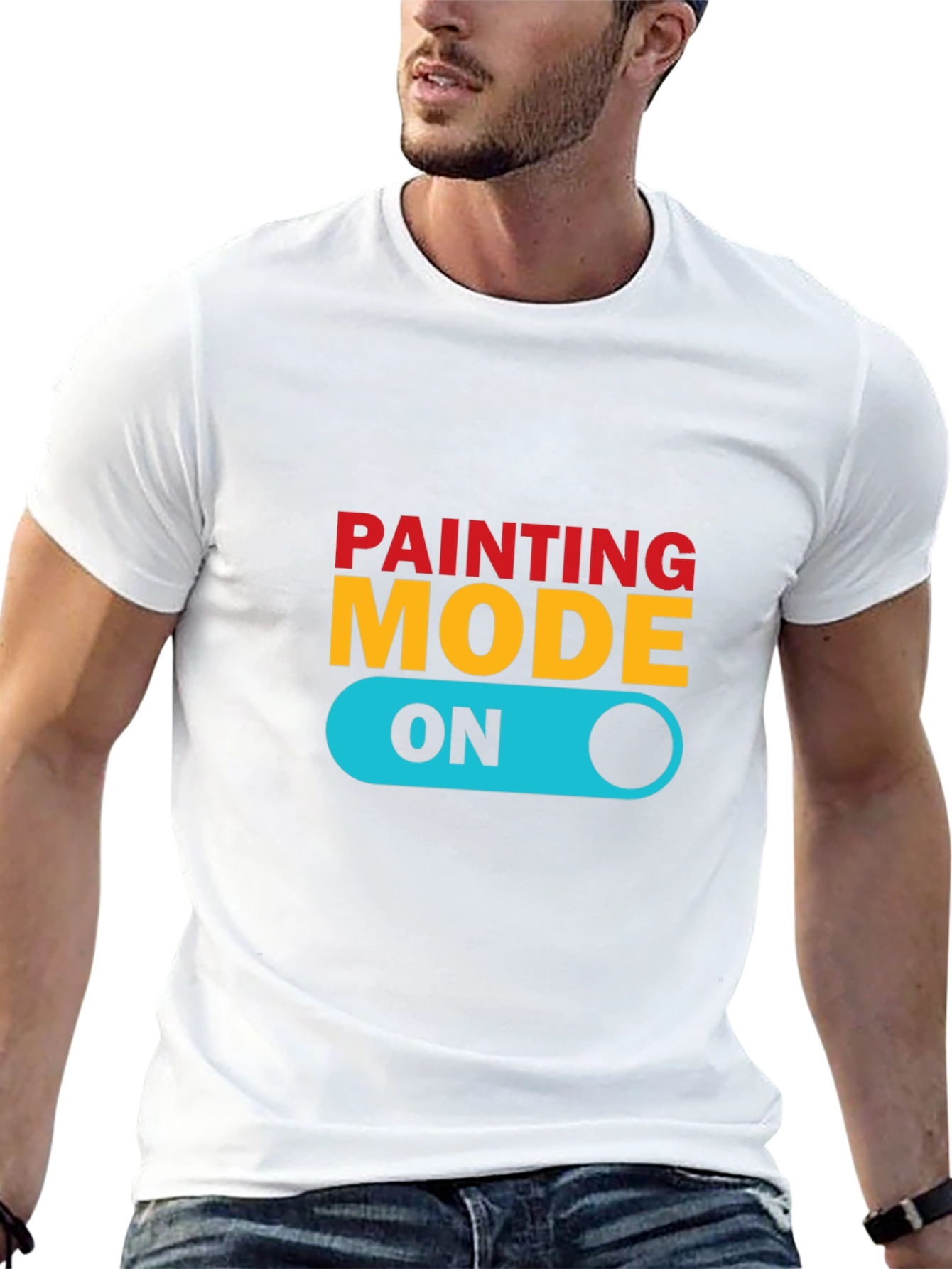 Painting Mode On Graphic Tee - Stylish Artist T-Shirt