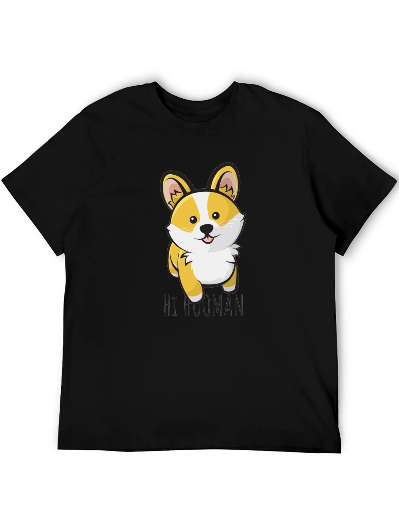 Cute Corgi Hi Human Graphic T-Shirt