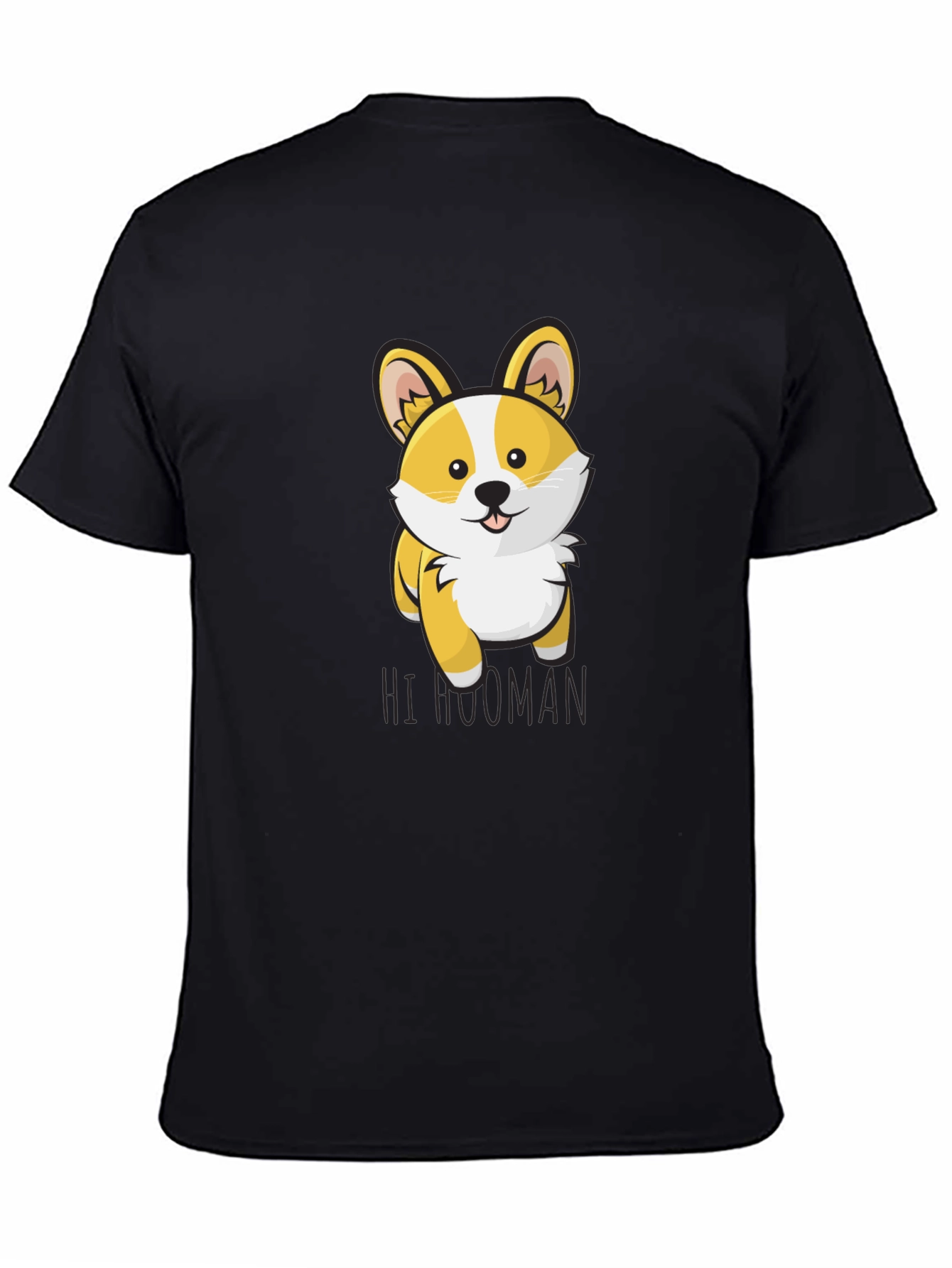 Cute Corgi Hi Human Graphic T-Shirt