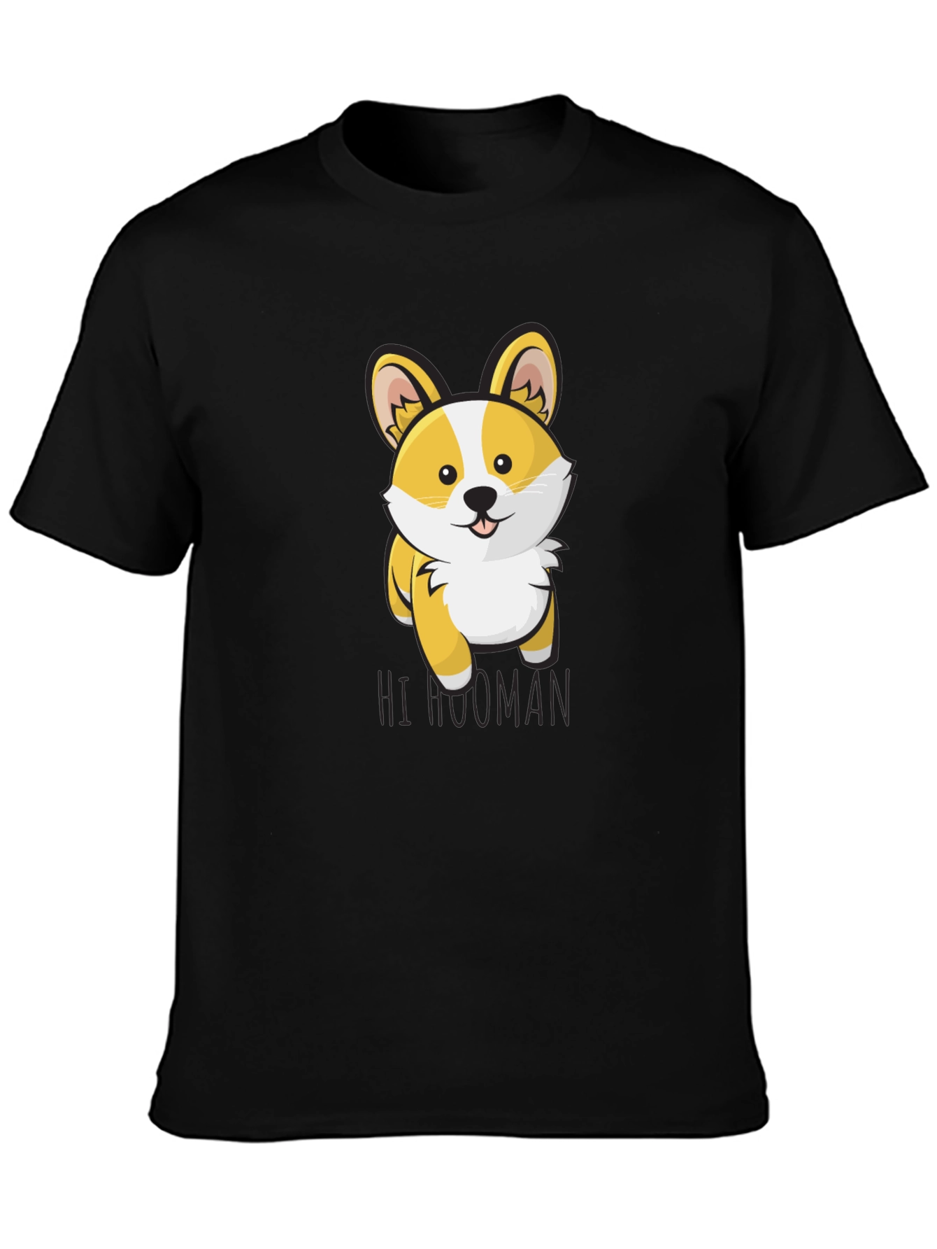 Cute Corgi Hi Human Graphic T-Shirt