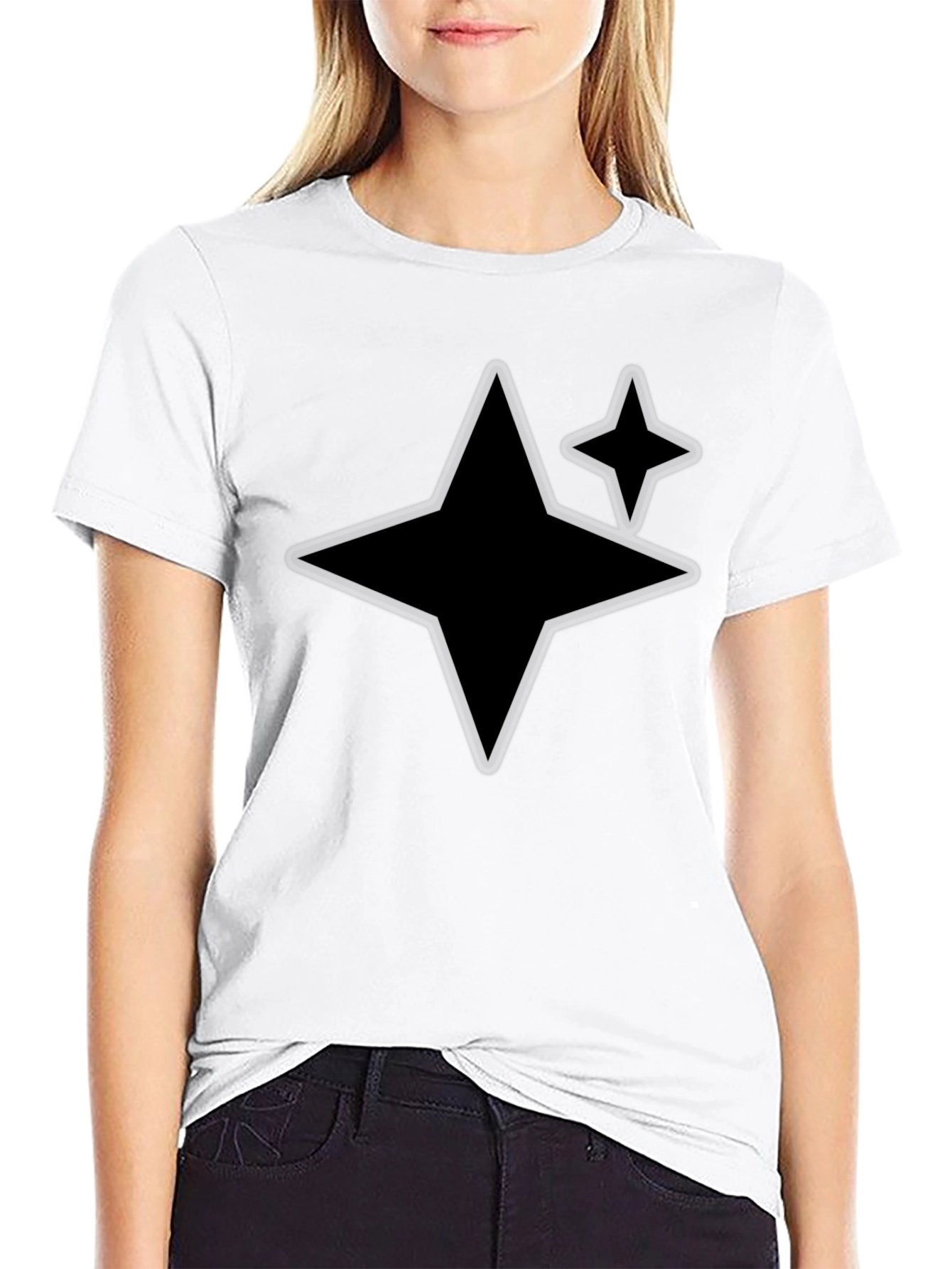 Starry Black Tee - Modern Casual Style
