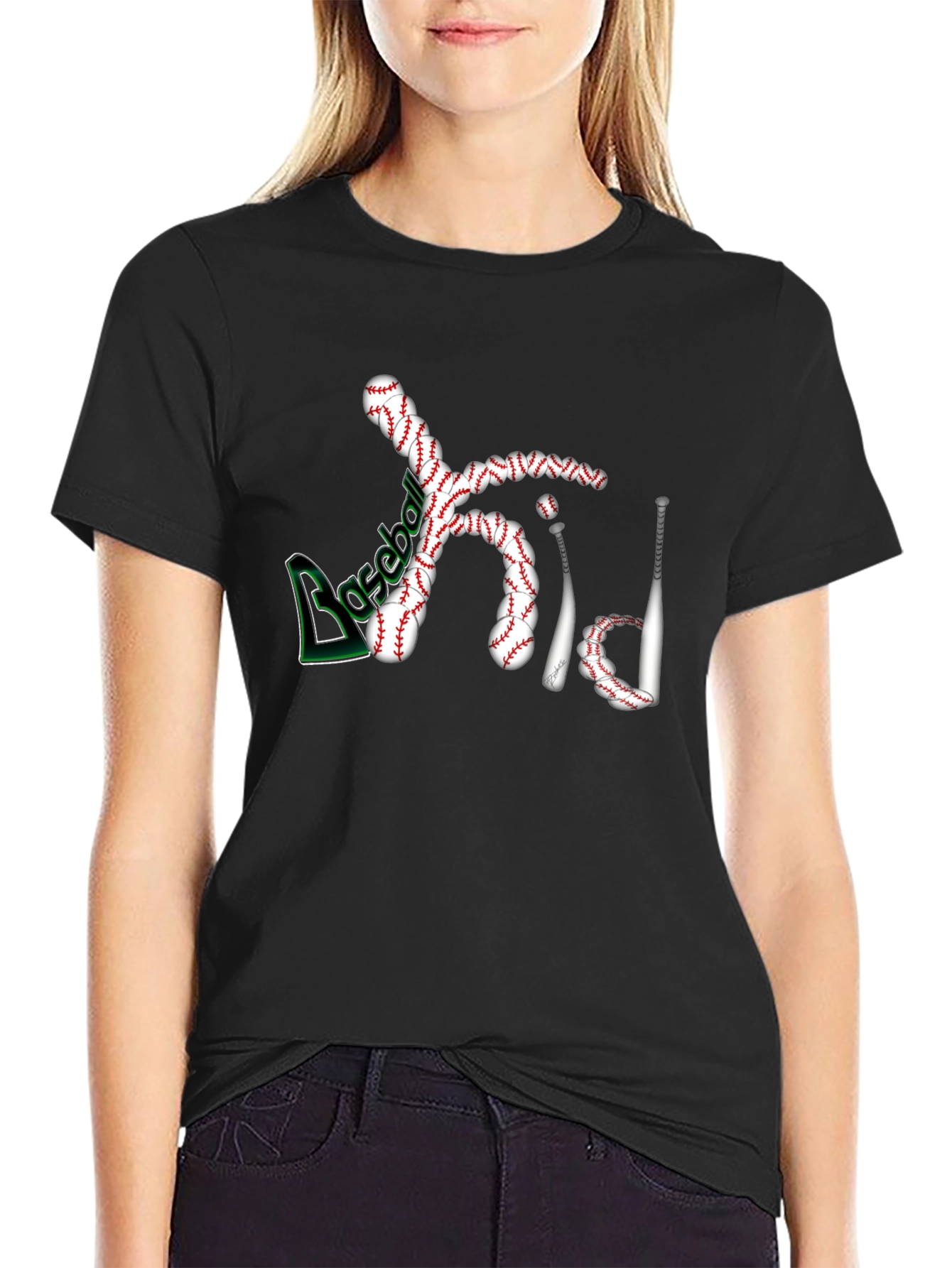 Baseball Kid Black T-Shirt
