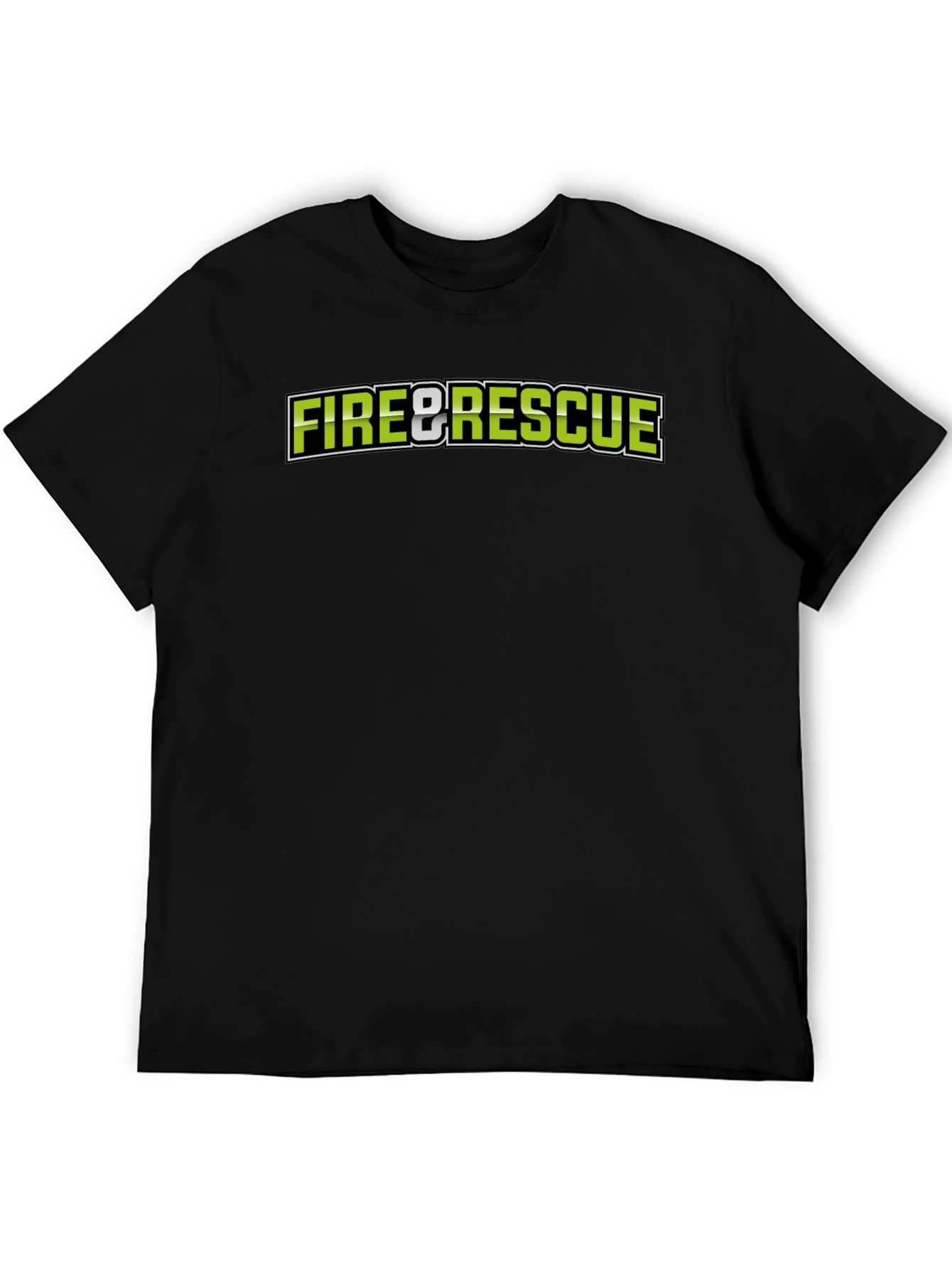Fire & Rescue Black Graphic T-Shirt