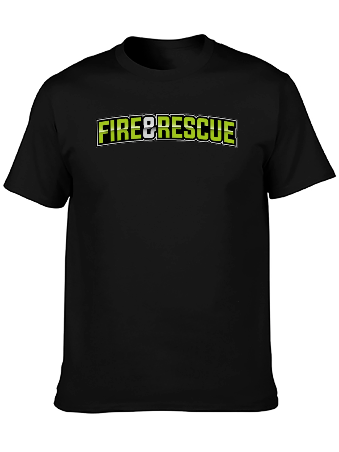 Fire & Rescue Black Graphic T-Shirt