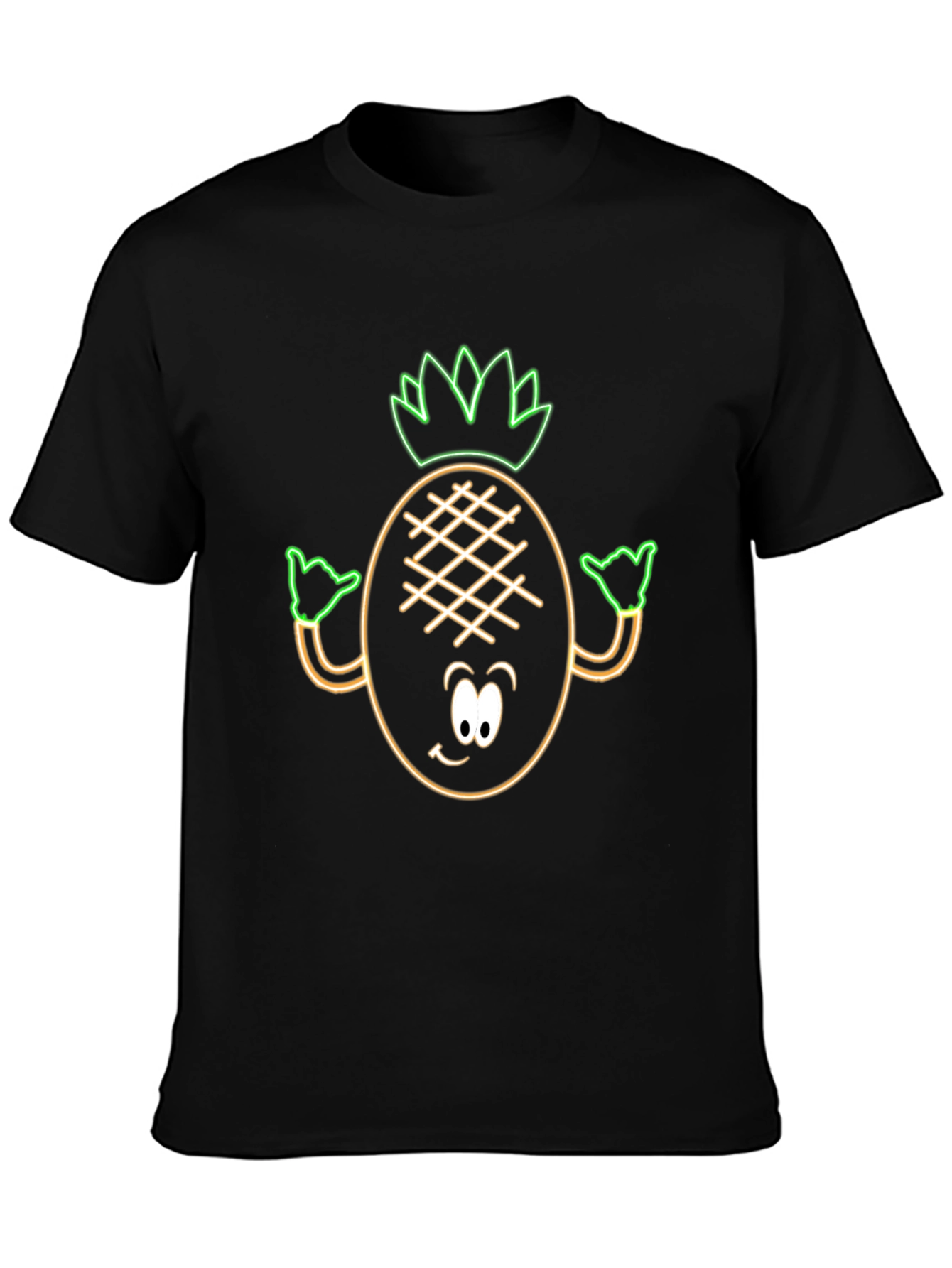 Neon Pineapple Graphic Tee - Aloha Vibes