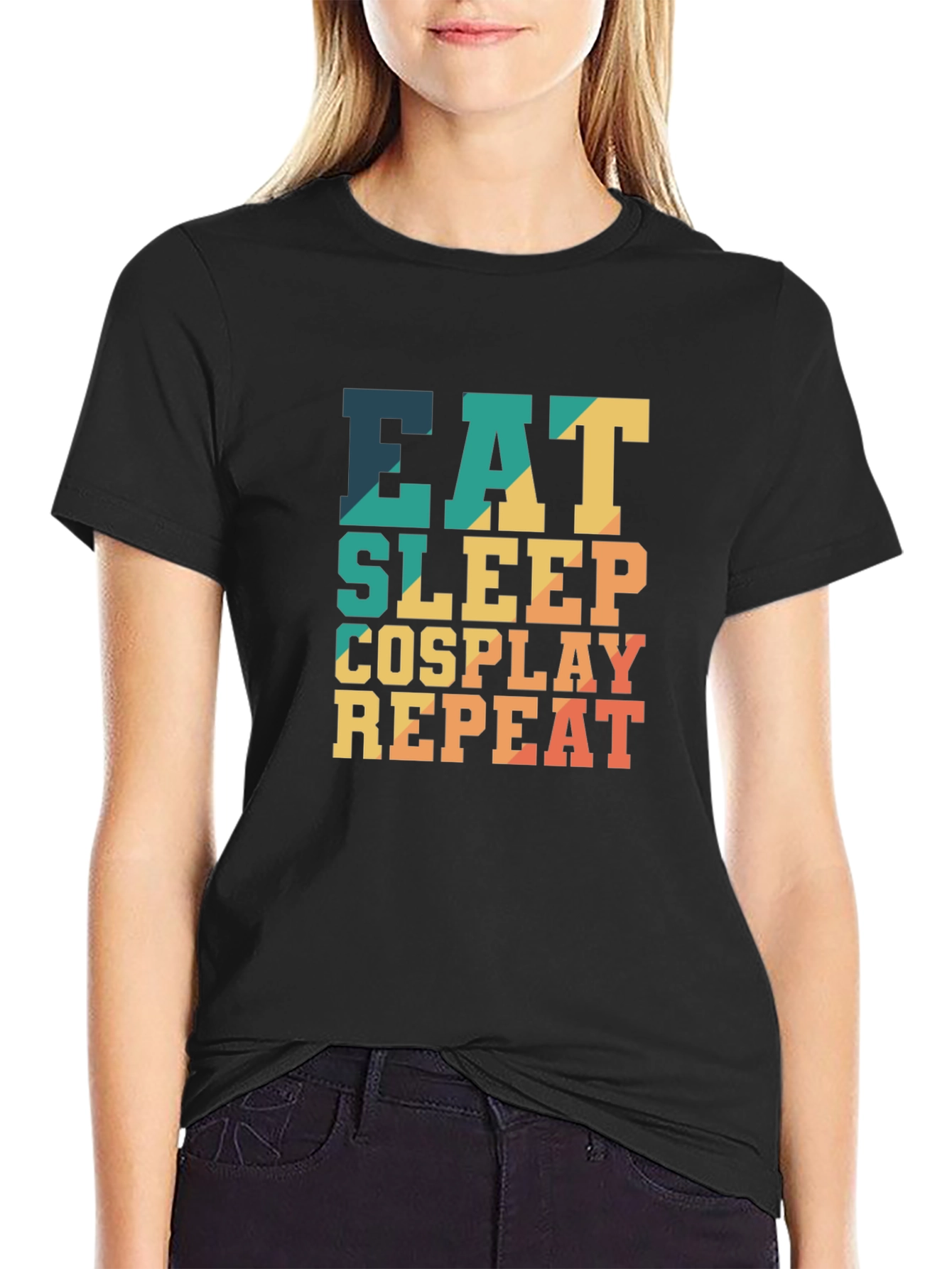 Eat Sleep Cosplay Repeat Retro T-Shirt