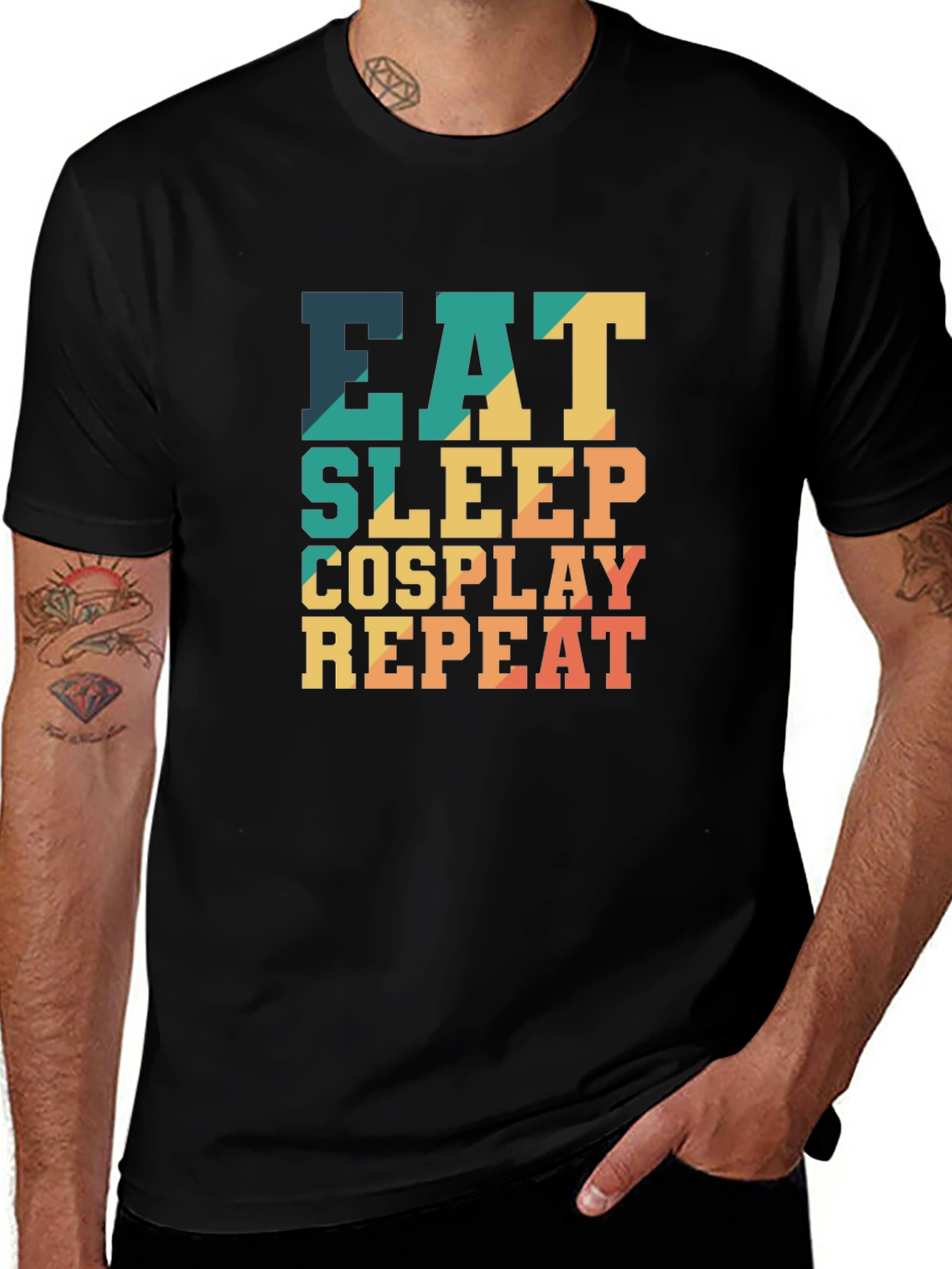 Eat Sleep Cosplay Repeat Retro T-Shirt