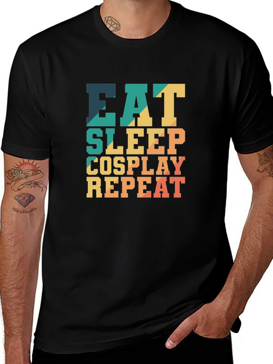 Eat Sleep Cosplay Repeat Retro T-Shirt