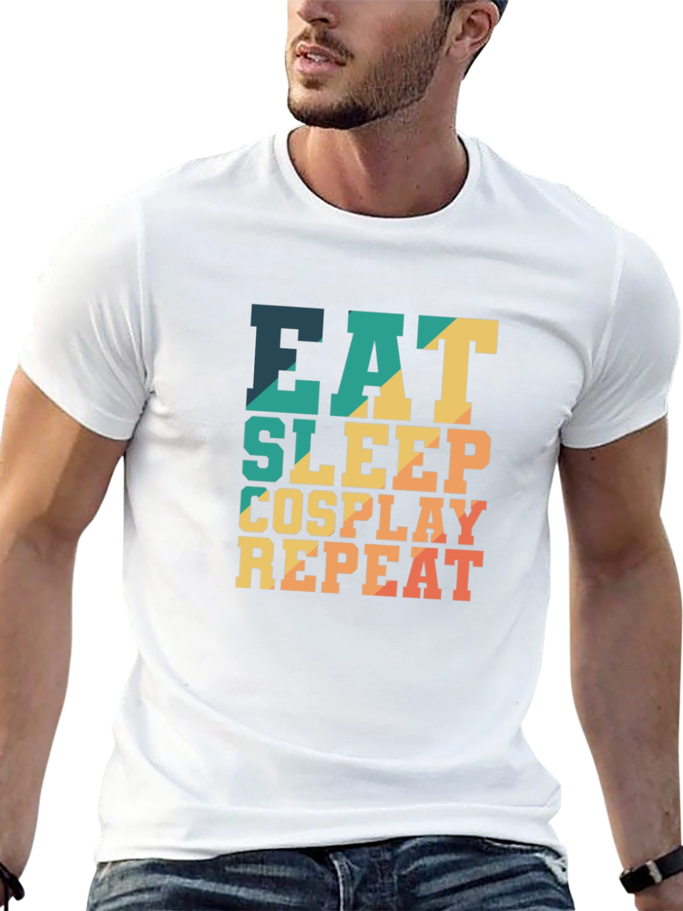 Eat Sleep Cosplay Repeat Retro T-Shirt