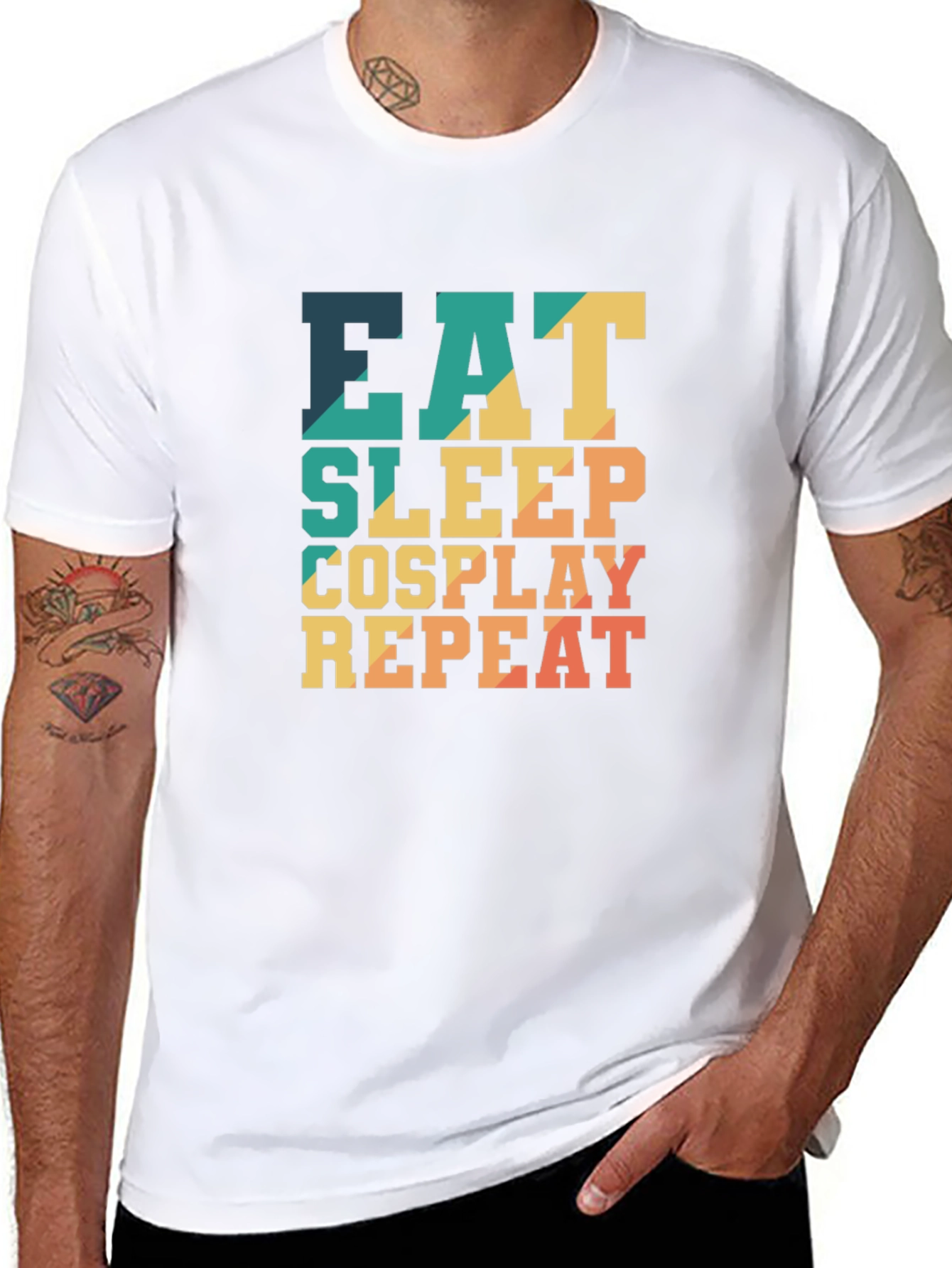 Eat Sleep Cosplay Repeat Retro T-Shirt