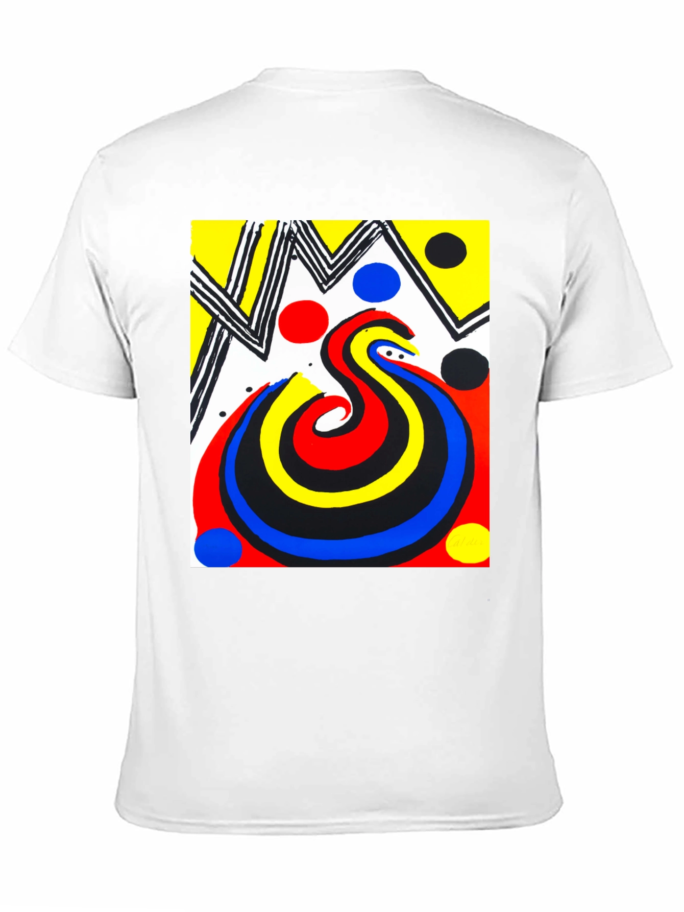 Abstract Art Graphic Print Tee - Black