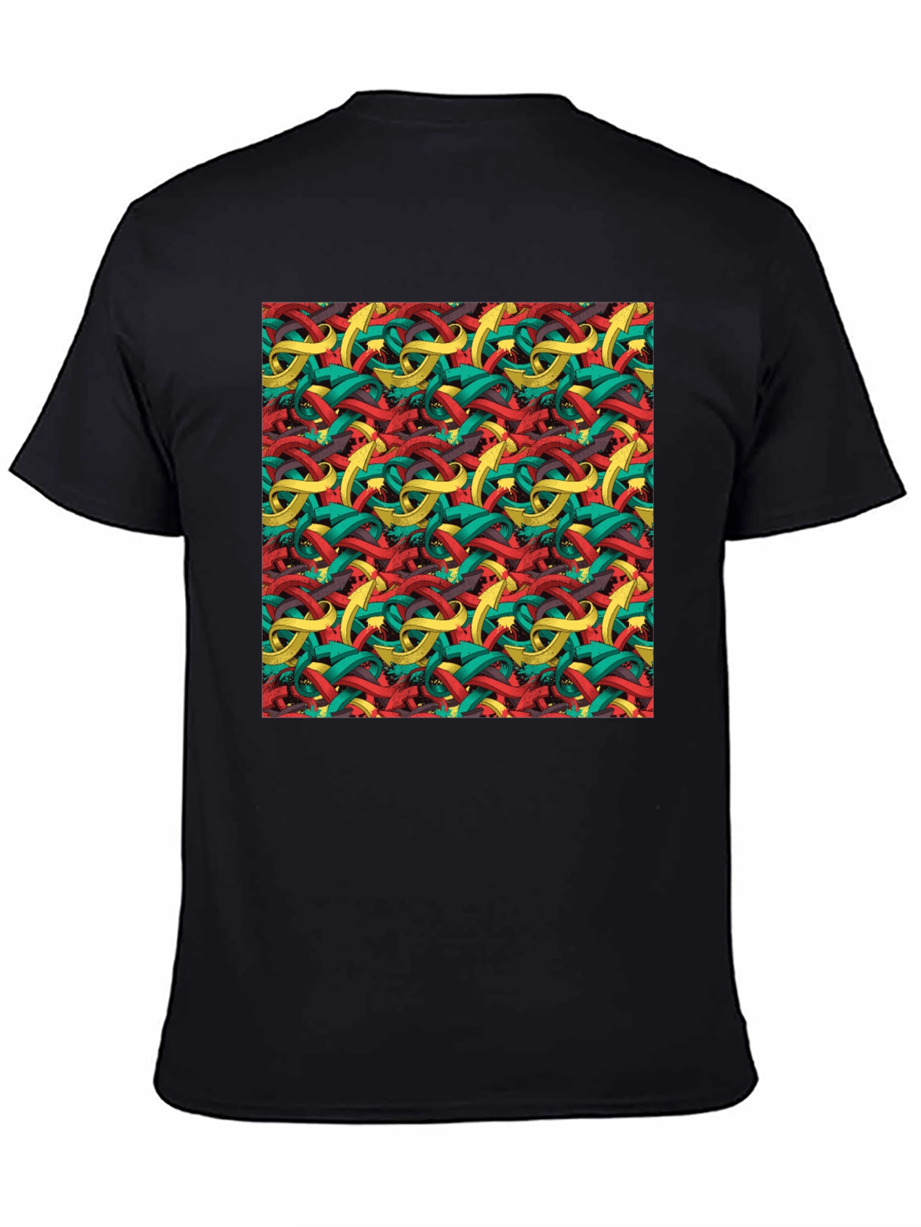 Arrow Pattern Black T-Shirt