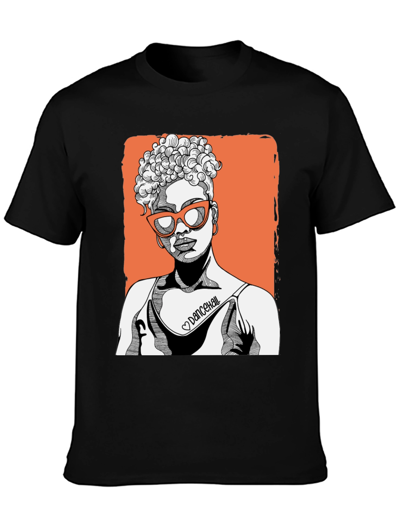 Trendy Woman Graphic Tee - Black