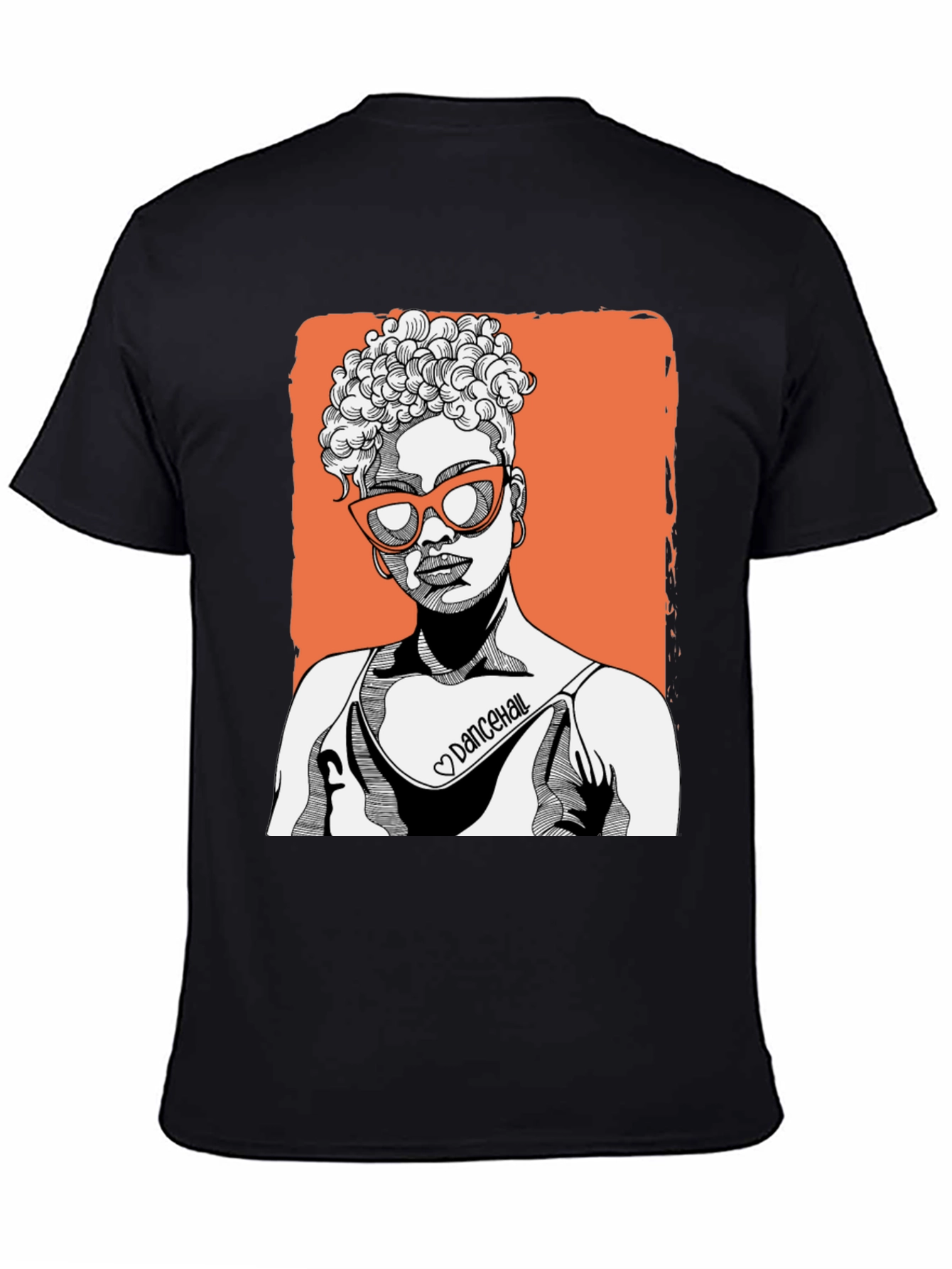 Trendy Woman Graphic Tee - Black