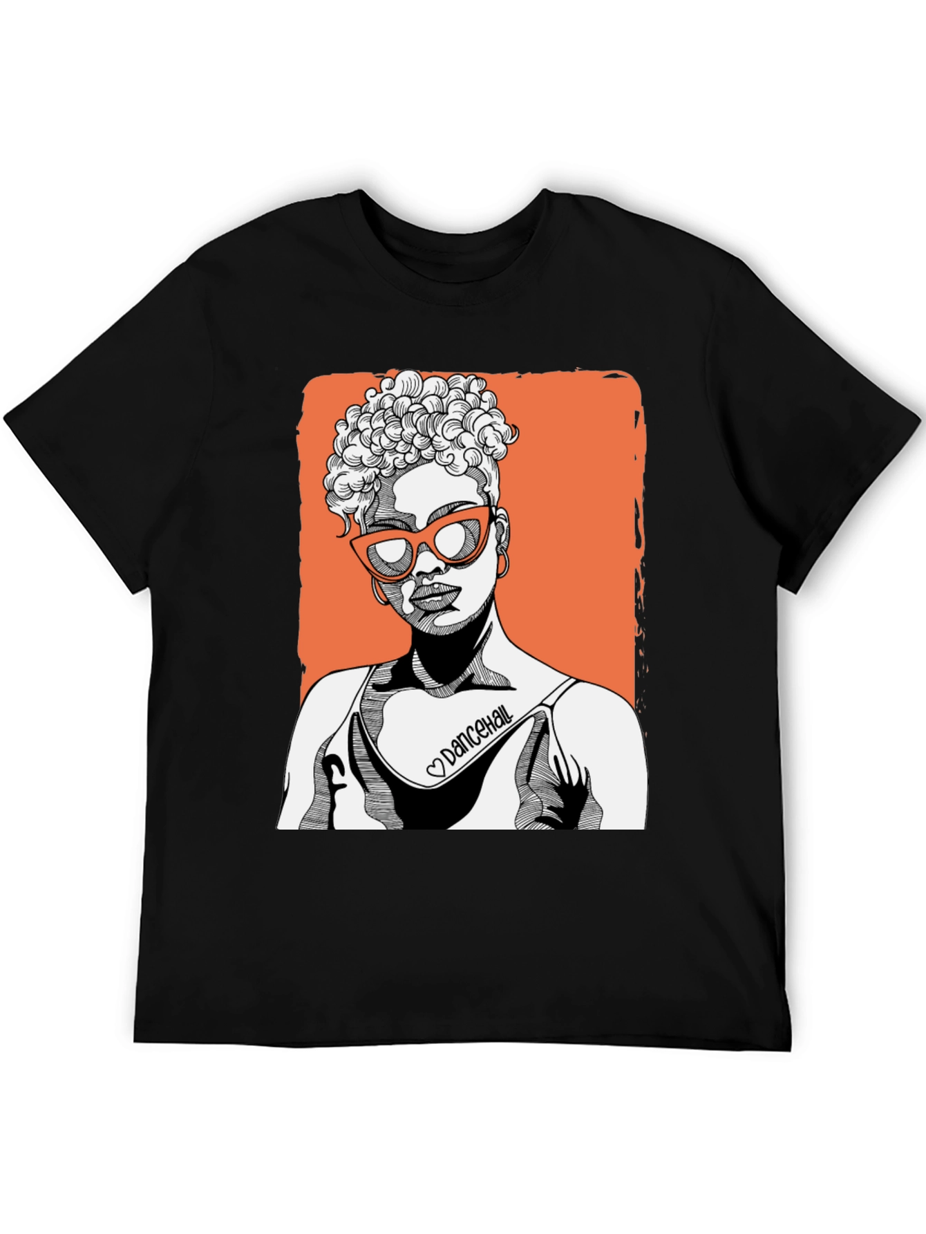 Trendy Woman Graphic Tee - Black