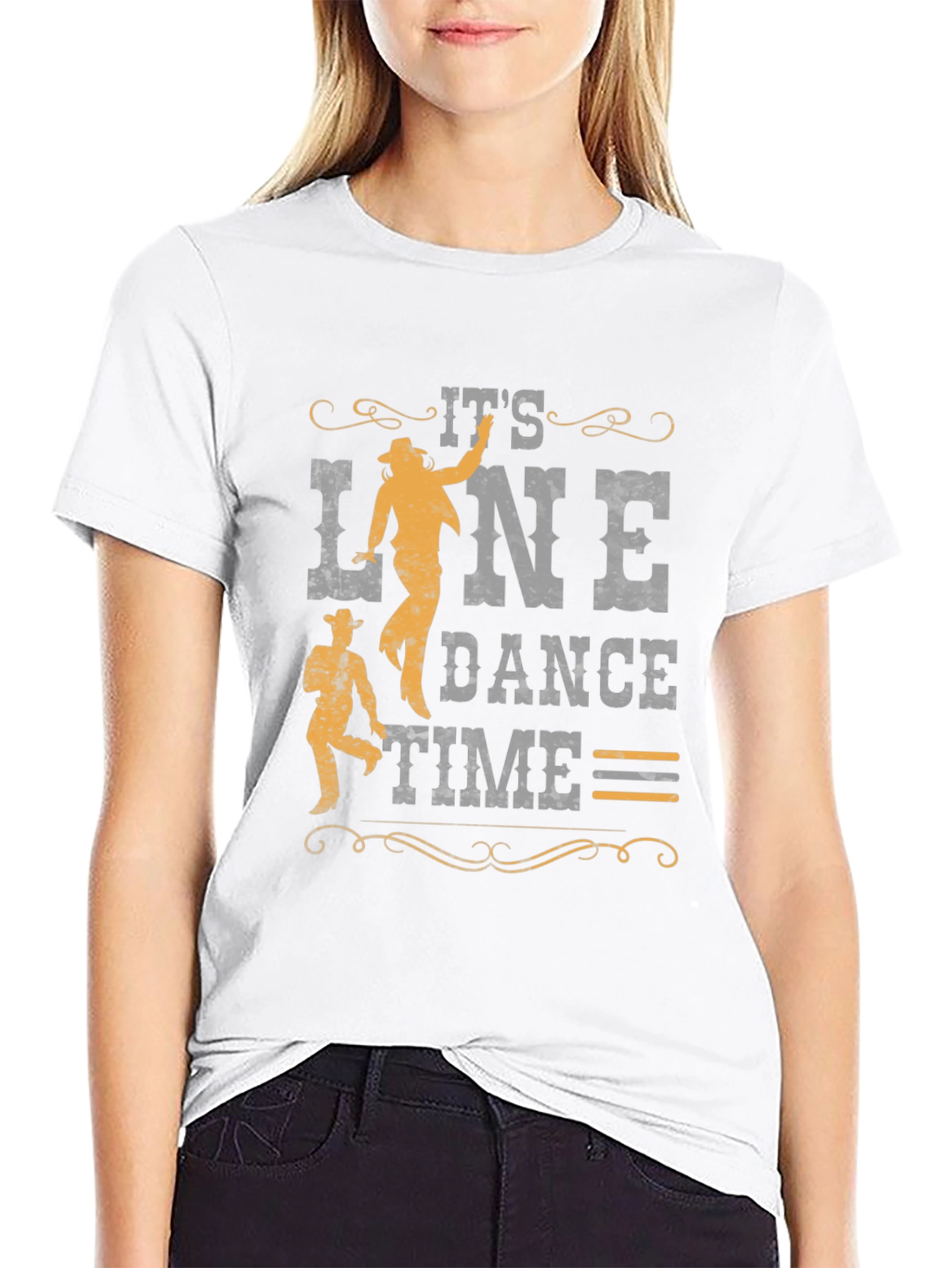 Its Line Dance Time Graphic T-Shirt