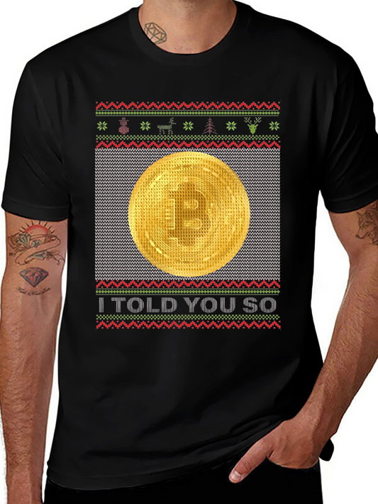 Bitcoin Ugly Christmas Sweater T-Shirt