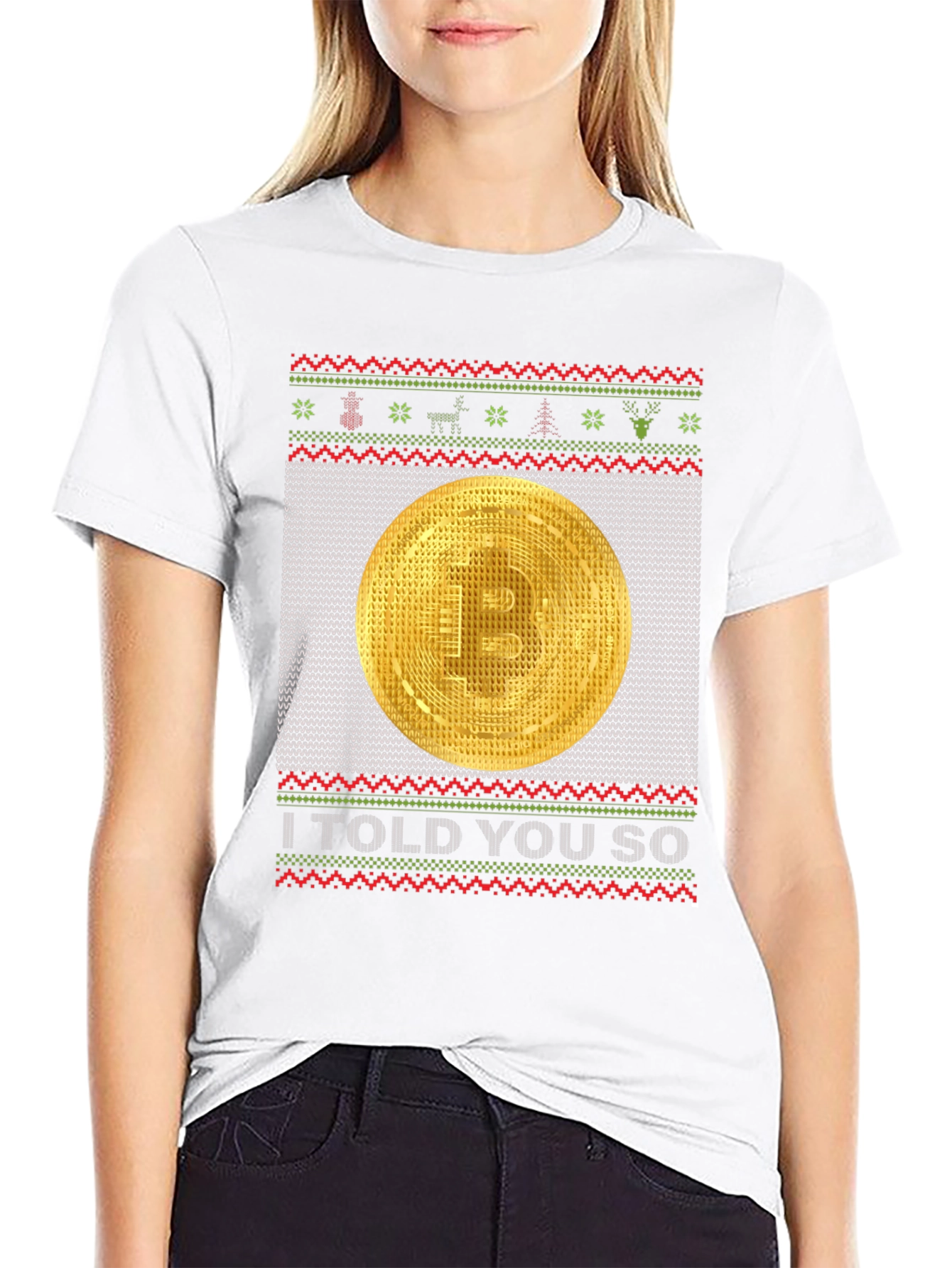 Bitcoin Ugly Christmas Sweater T-Shirt