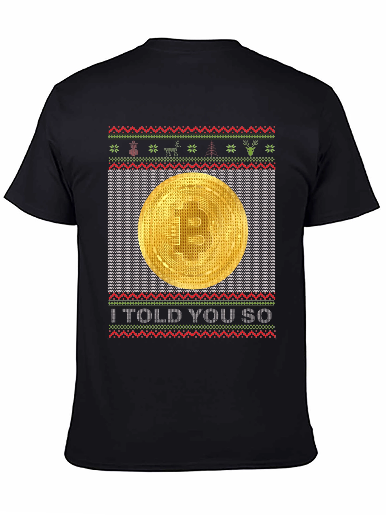 Bitcoin Ugly Christmas Sweater T-Shirt