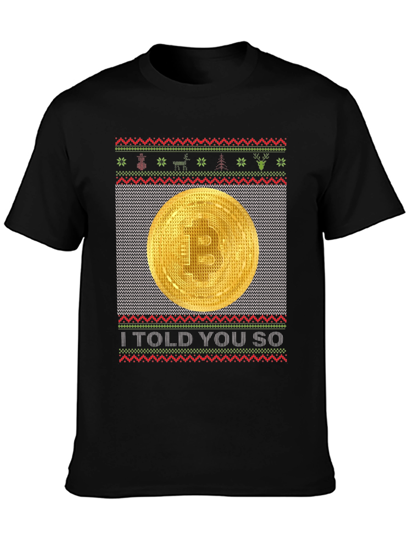 Bitcoin Ugly Christmas Sweater T-Shirt