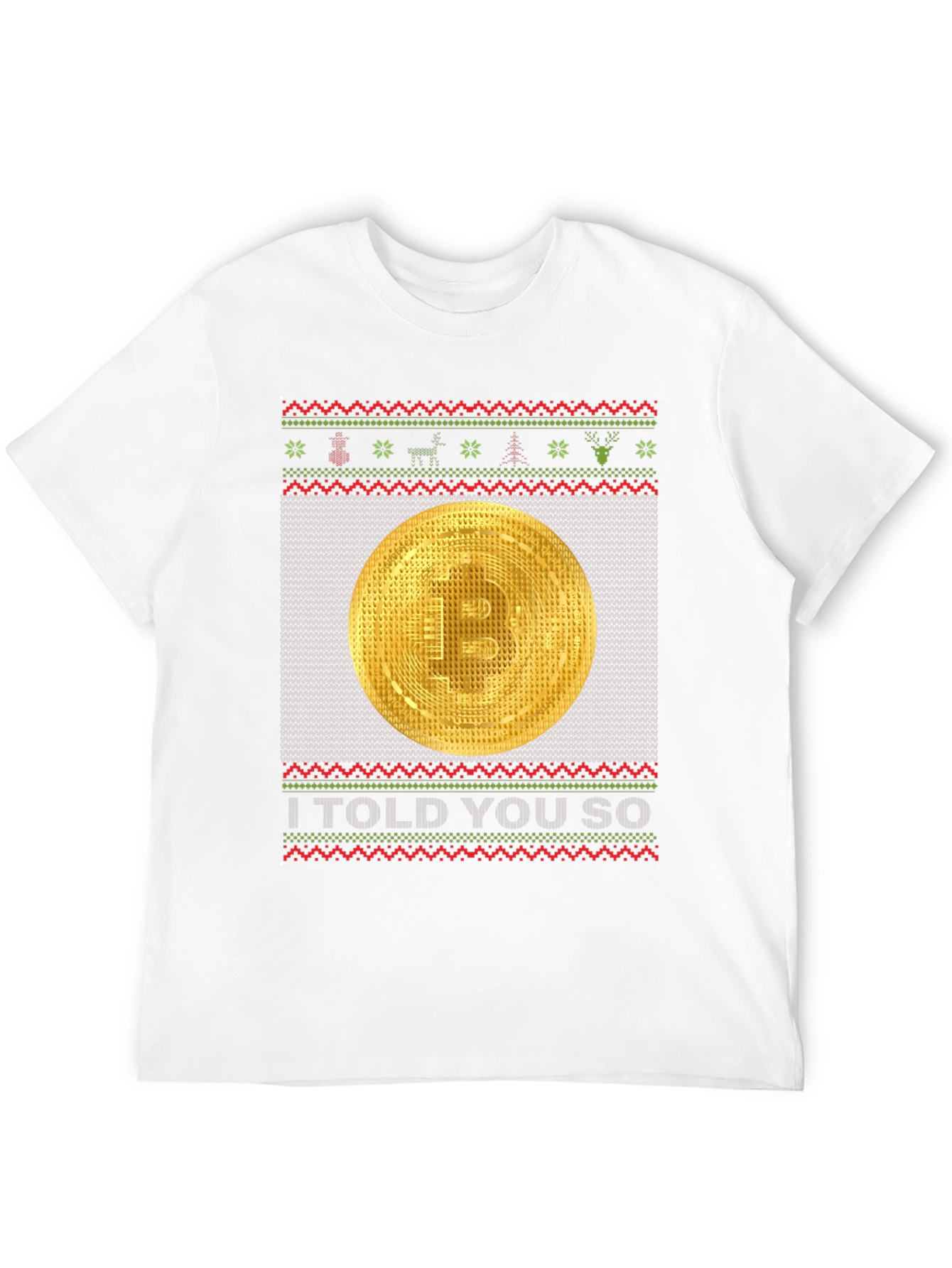 Bitcoin Ugly Christmas Sweater T-Shirt