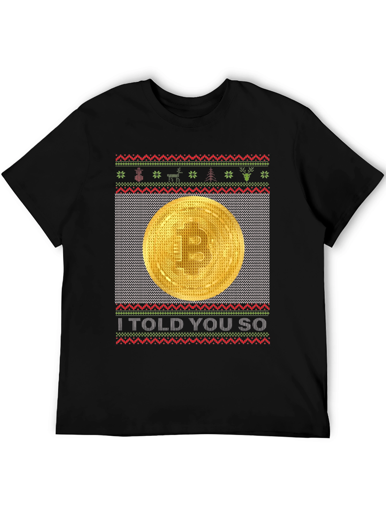 Bitcoin Ugly Christmas Sweater T-Shirt