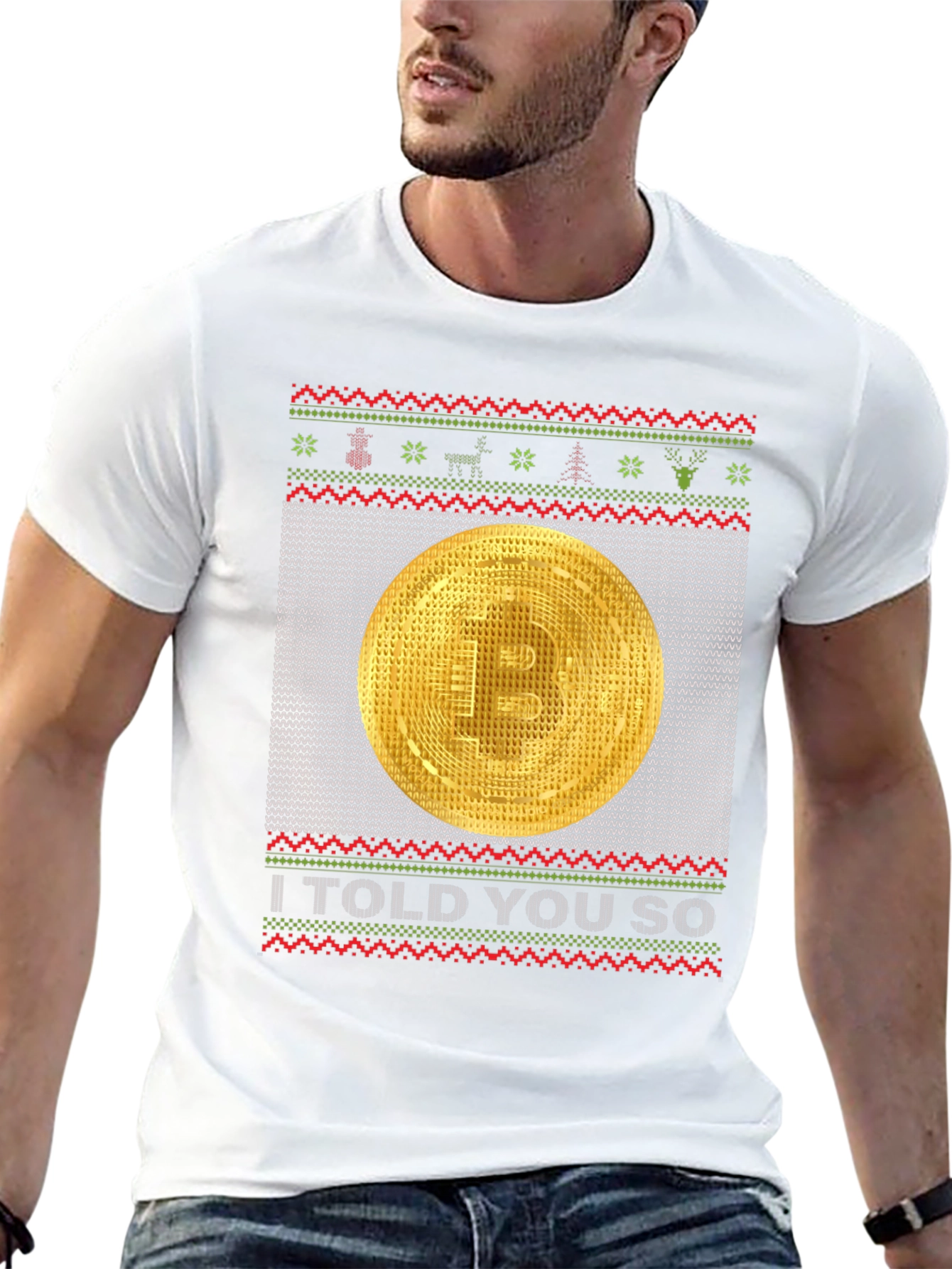 Bitcoin Ugly Christmas Sweater T-Shirt
