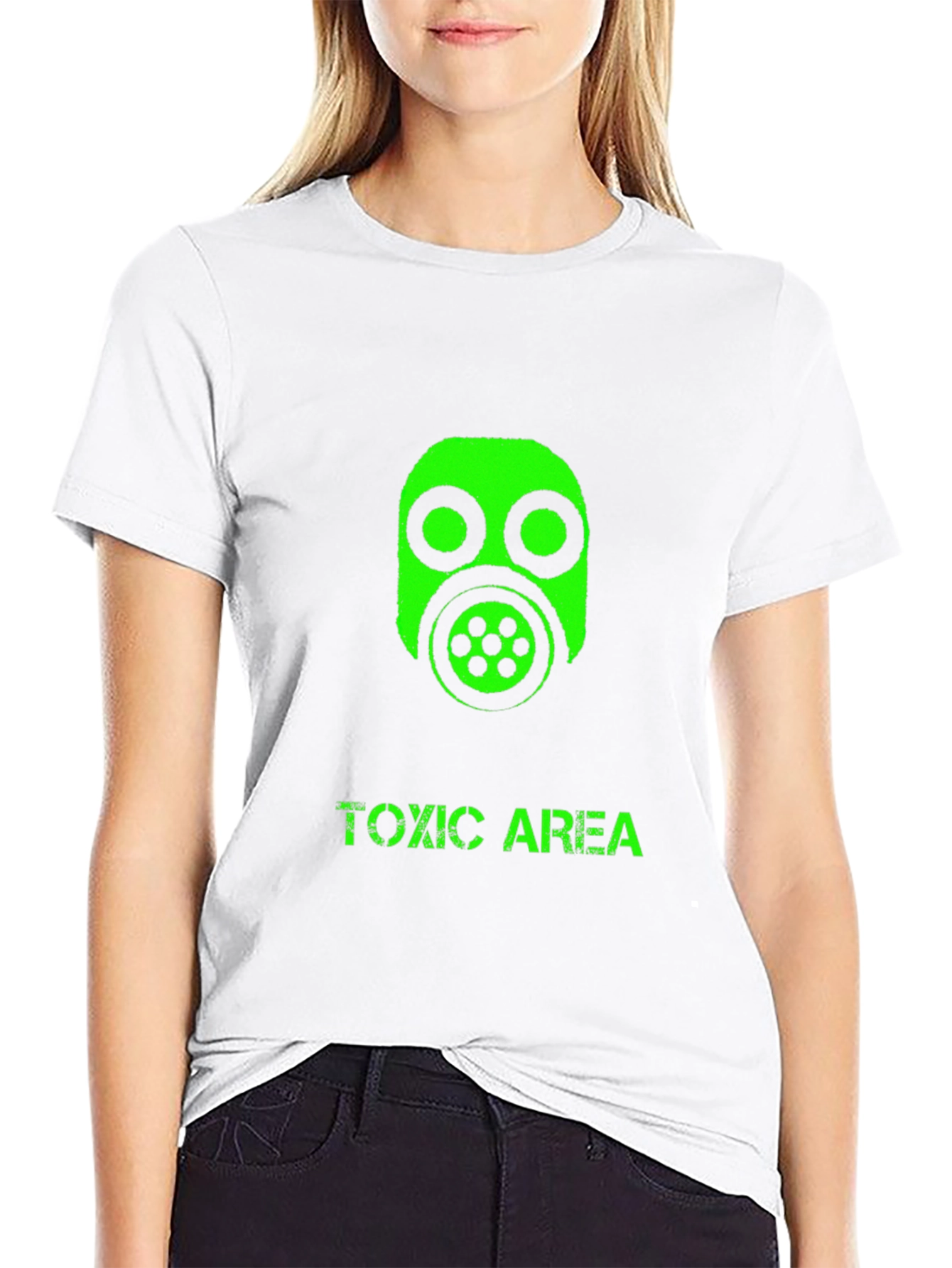 Toxic Area Graphic Tee - Black Cotton T-Shirt