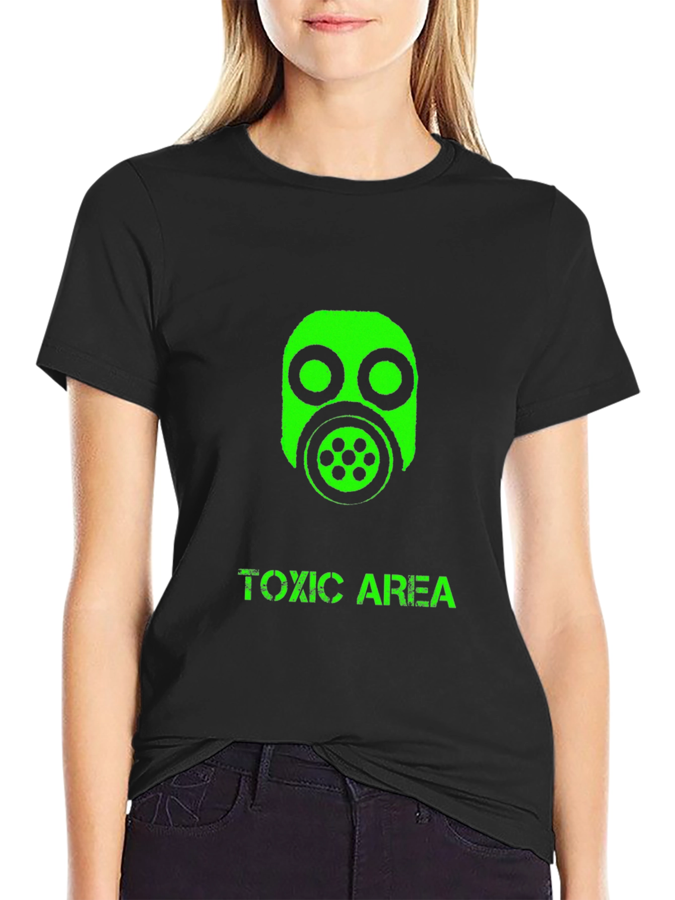 Toxic Area Graphic Tee - Black Cotton T-Shirt