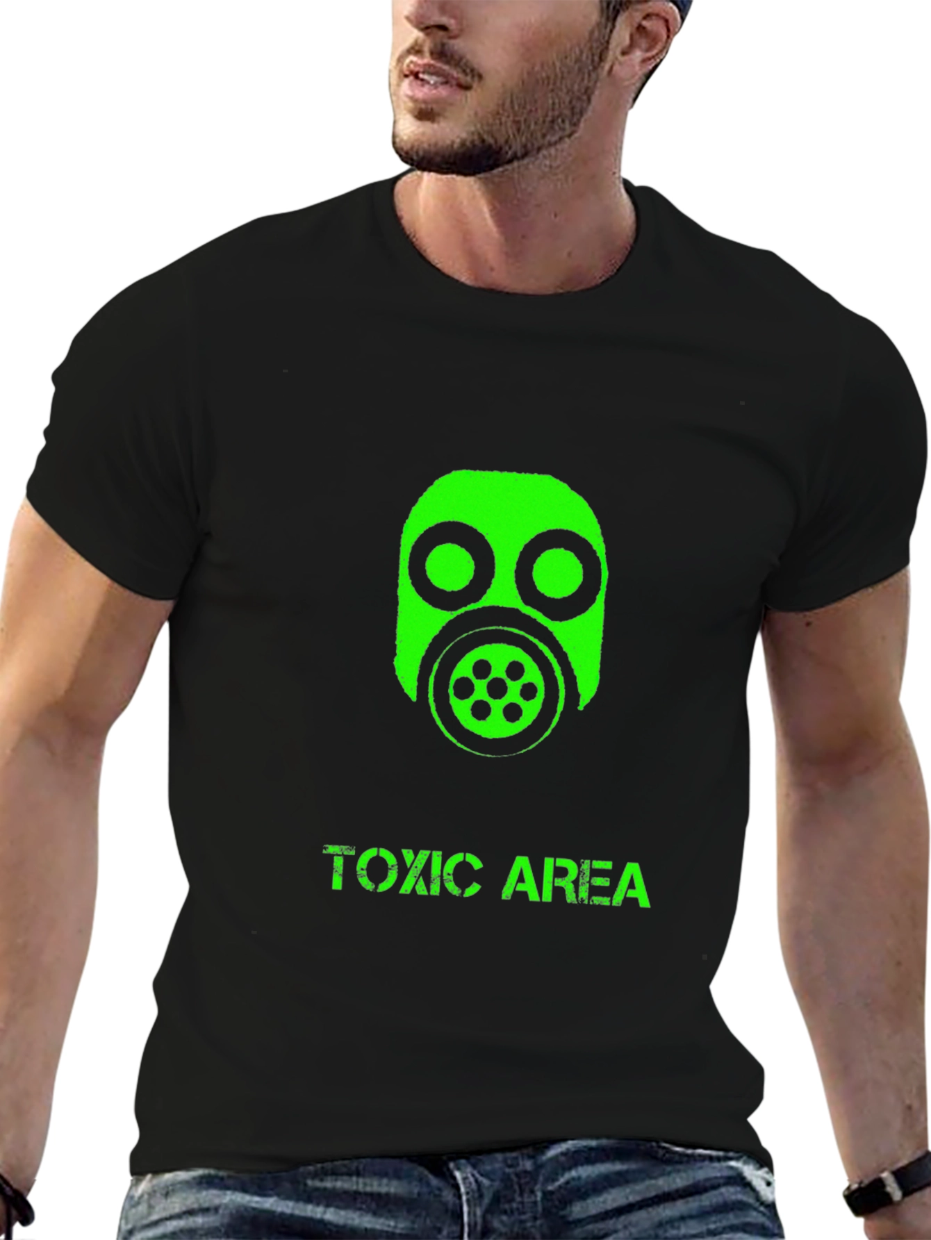 Toxic Area Graphic Tee - Black Cotton T-Shirt