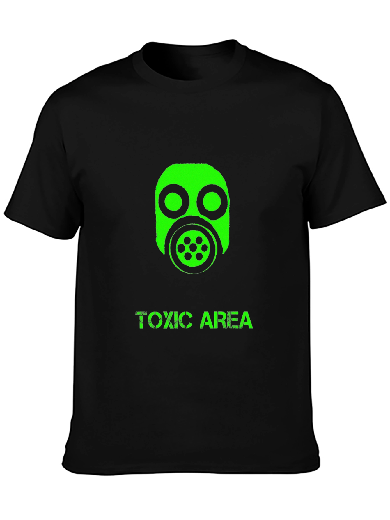 Toxic Area Graphic Tee - Black Cotton T-Shirt