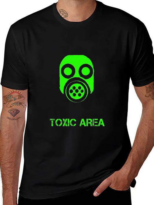 Toxic Area Graphic Tee - Black Cotton T-Shirt