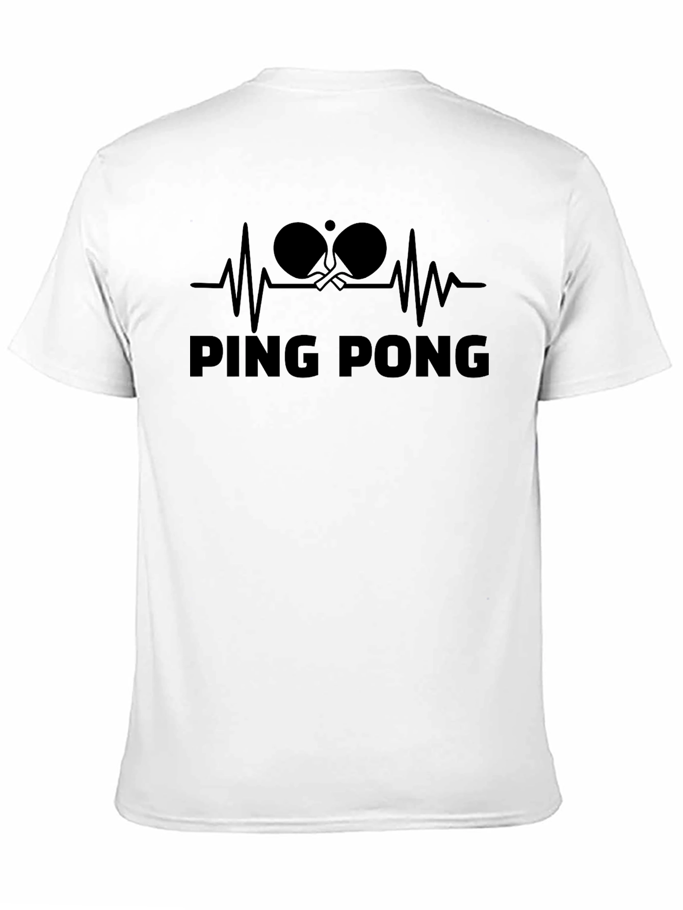 Ping Pong Heartbeat T-Shirt - Table Tennis Design
