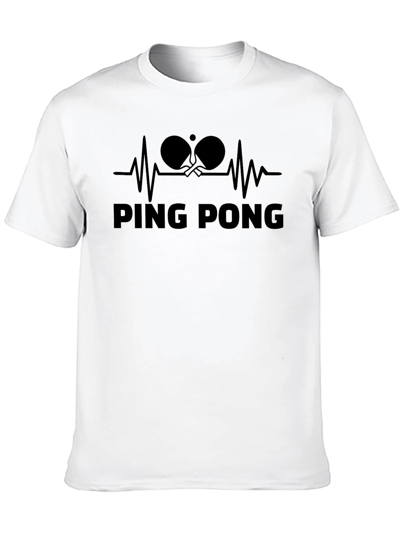 Ping Pong Heartbeat T-Shirt - Table Tennis Design
