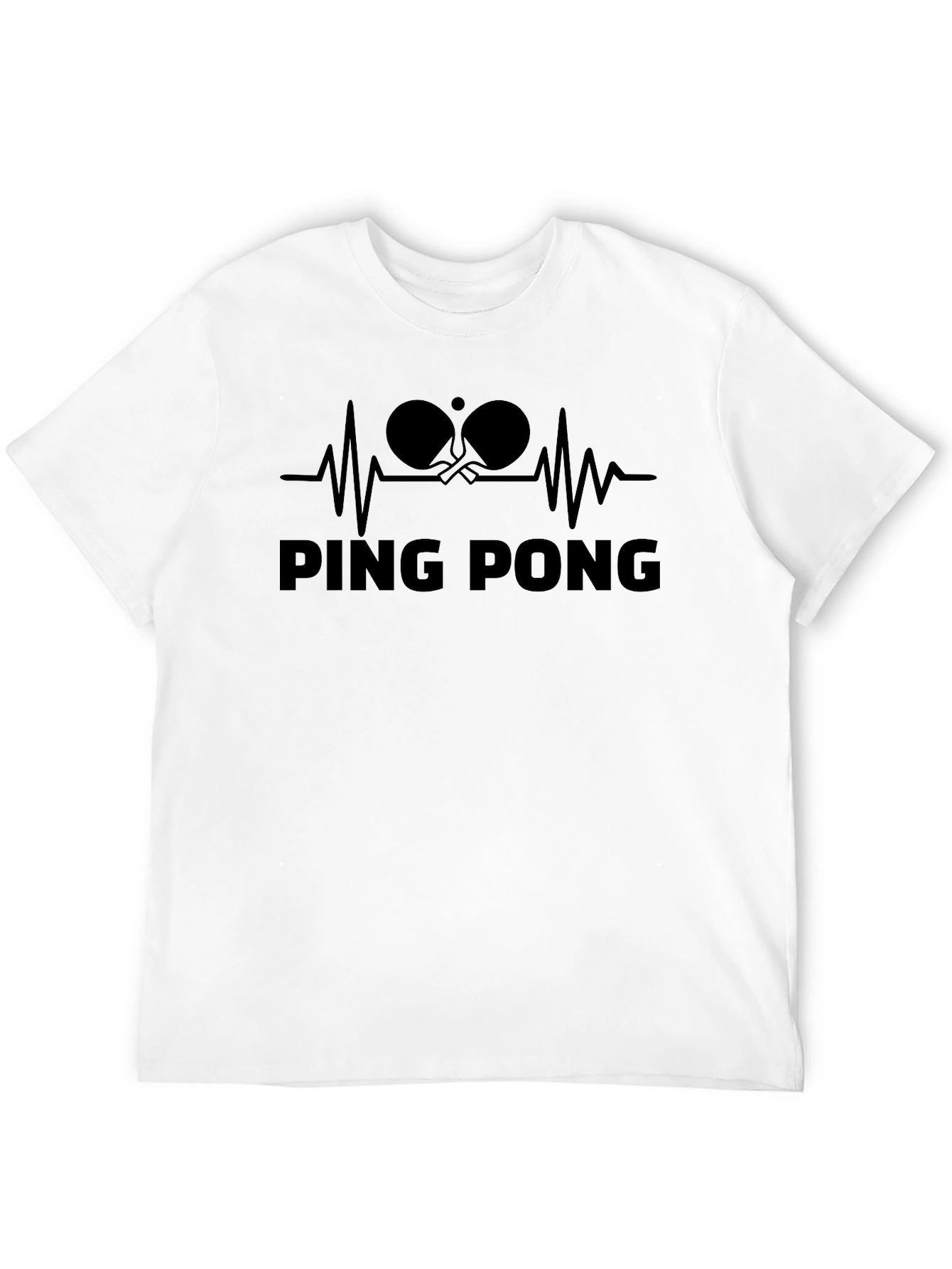Ping Pong Heartbeat T-Shirt - Table Tennis Design