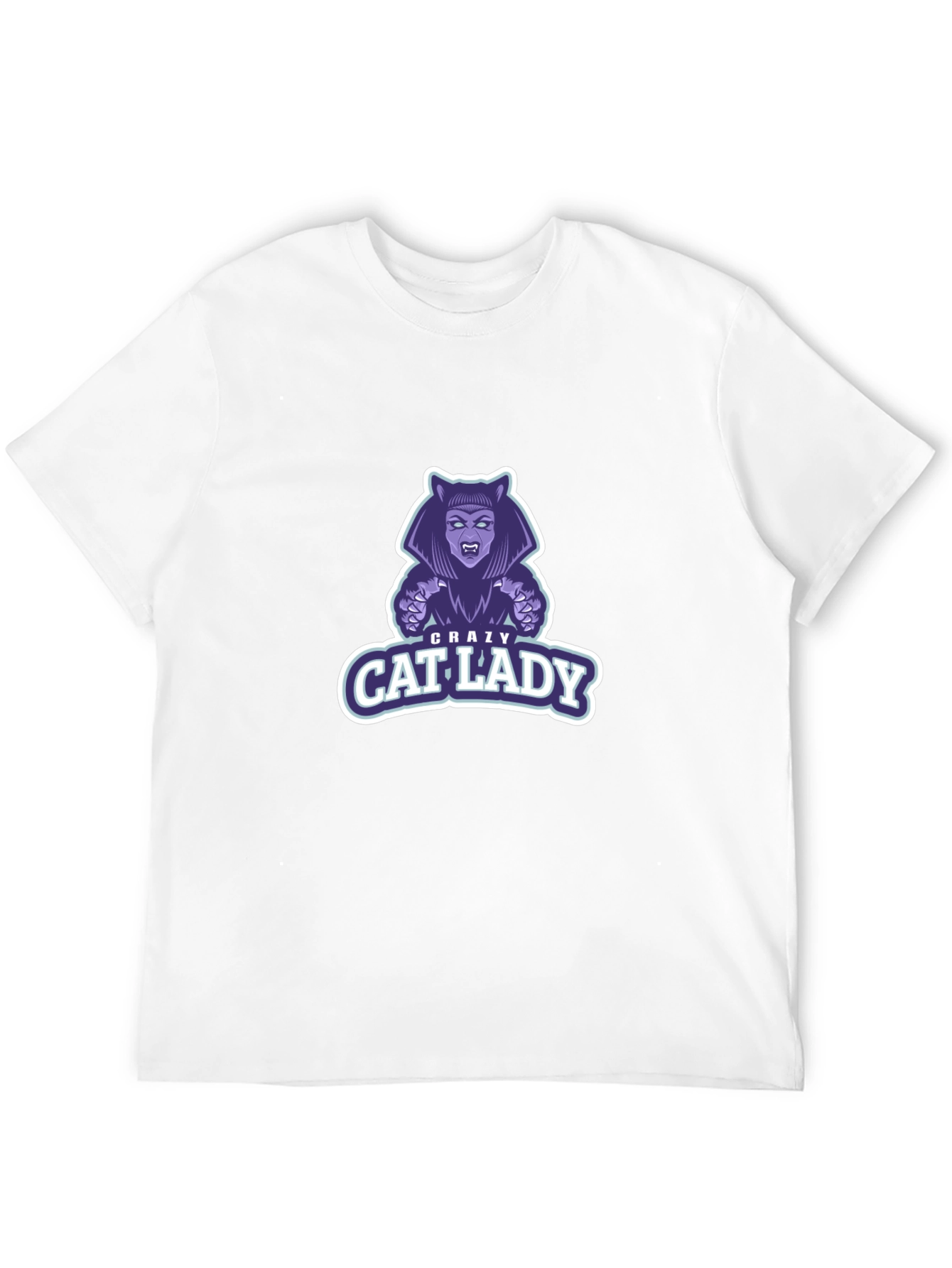 Crazy Cat Lady Graphic T-Shirt - Black