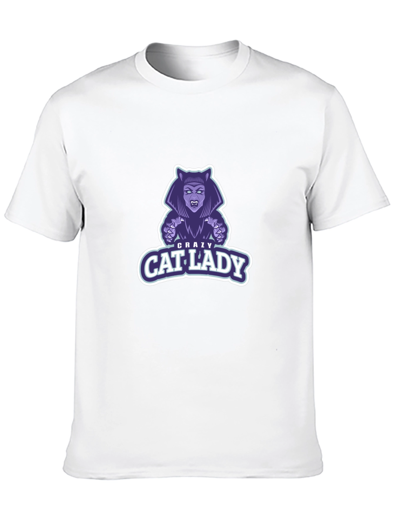 Crazy Cat Lady Graphic T-Shirt - Black