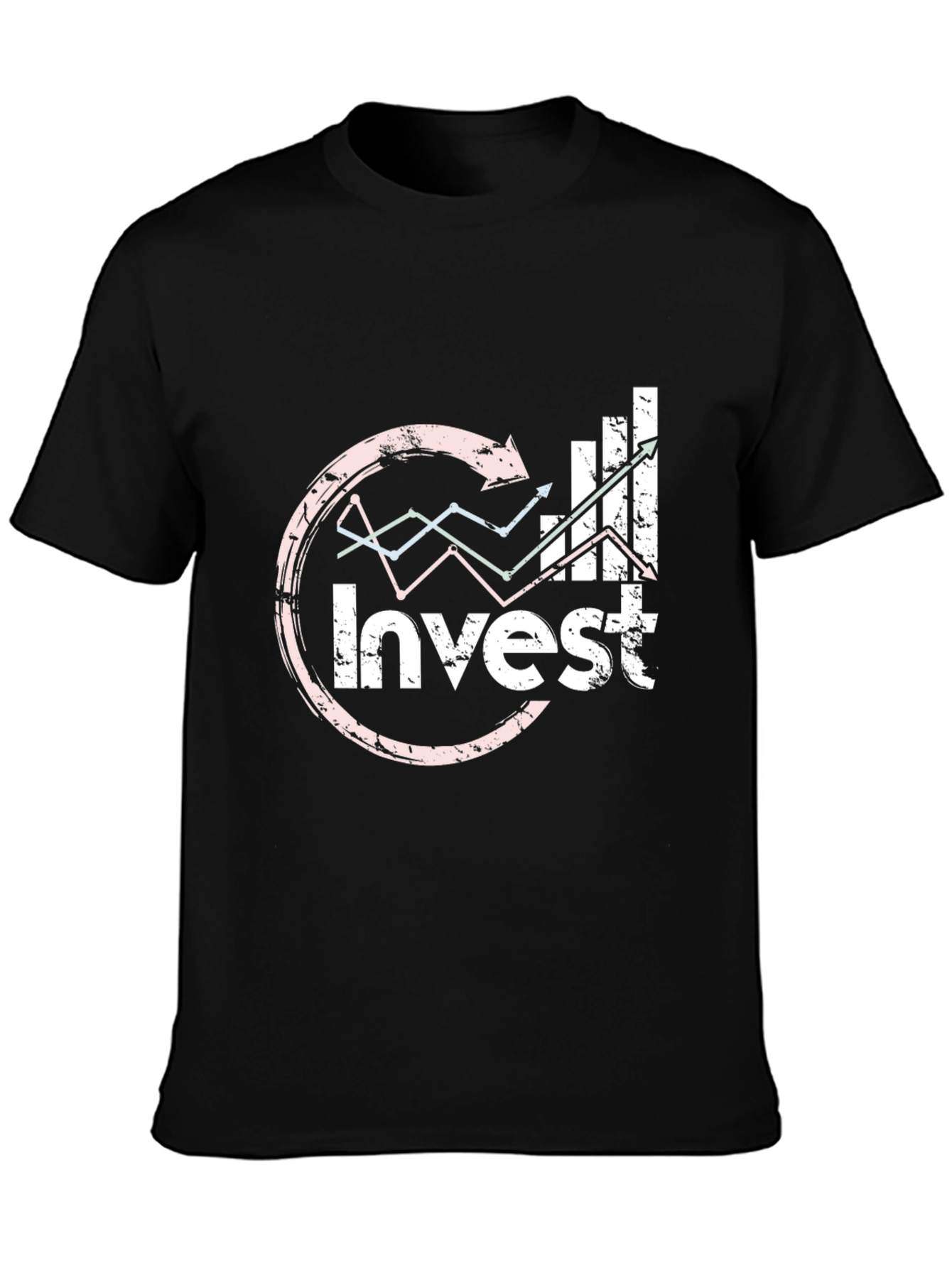 Invest Black Graphic Tee