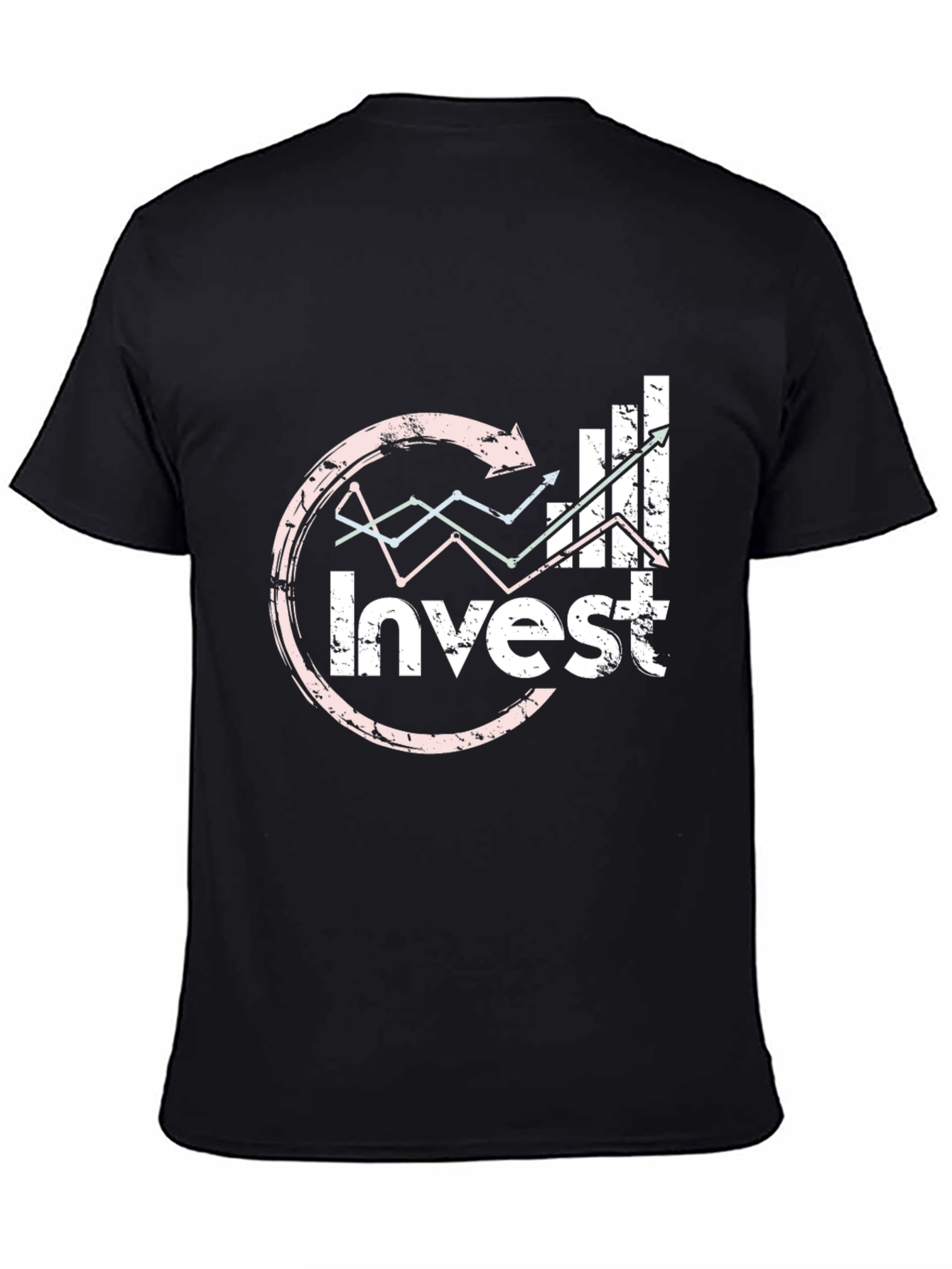 Invest Black Graphic Tee