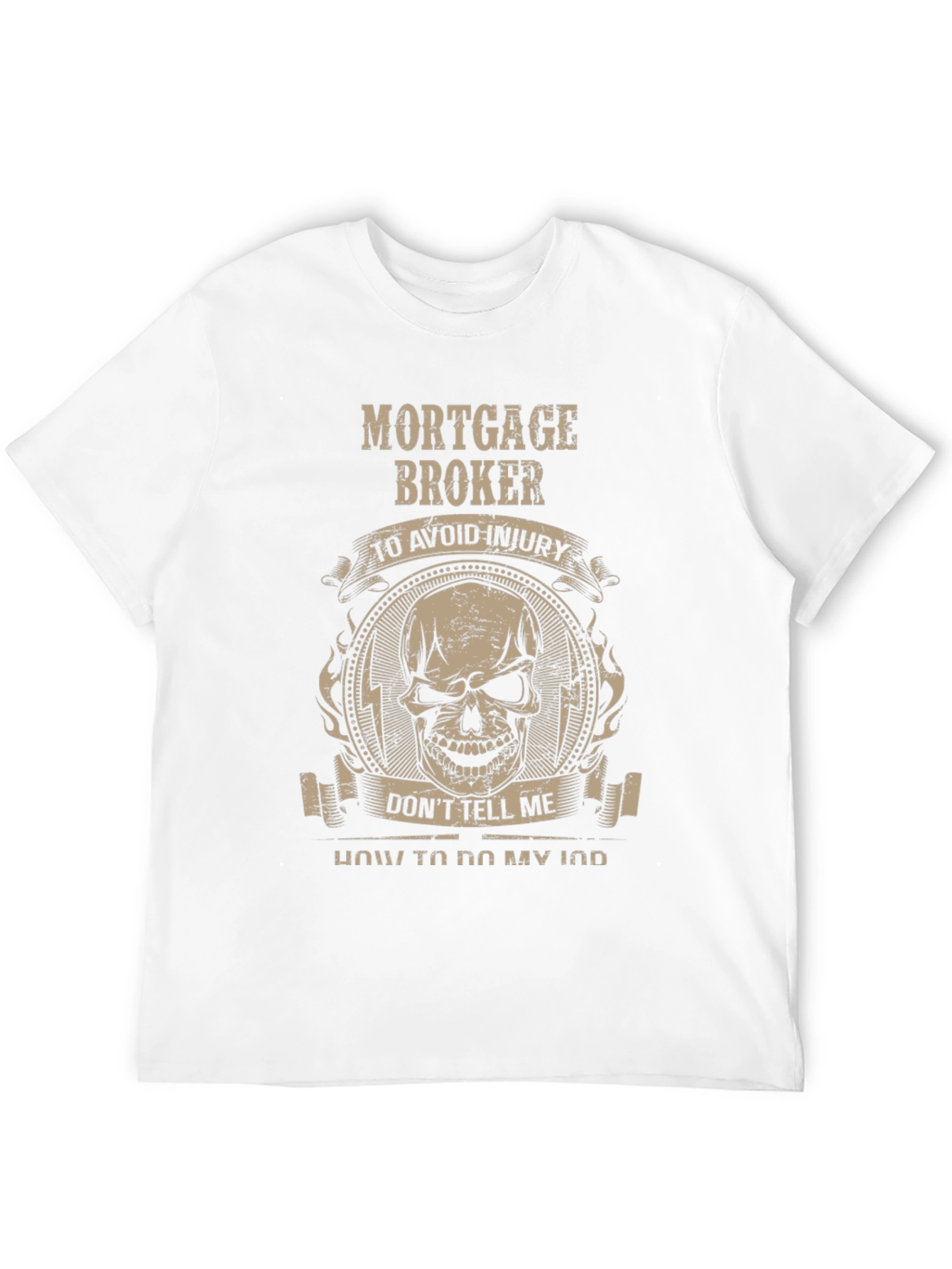 Mortgage Broker Skull Graphic T-Shirt