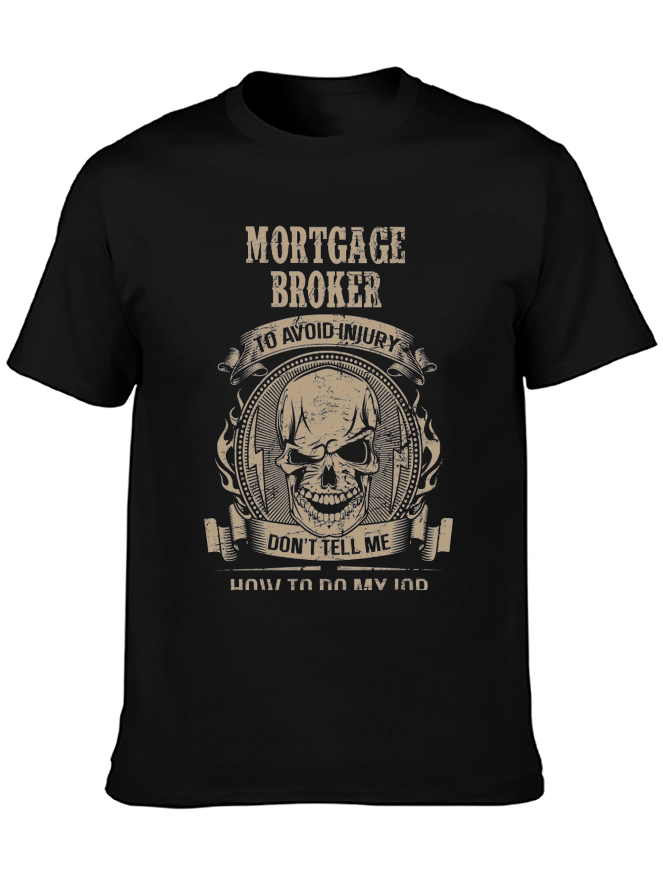 Mortgage Broker Skull Graphic T-Shirt
