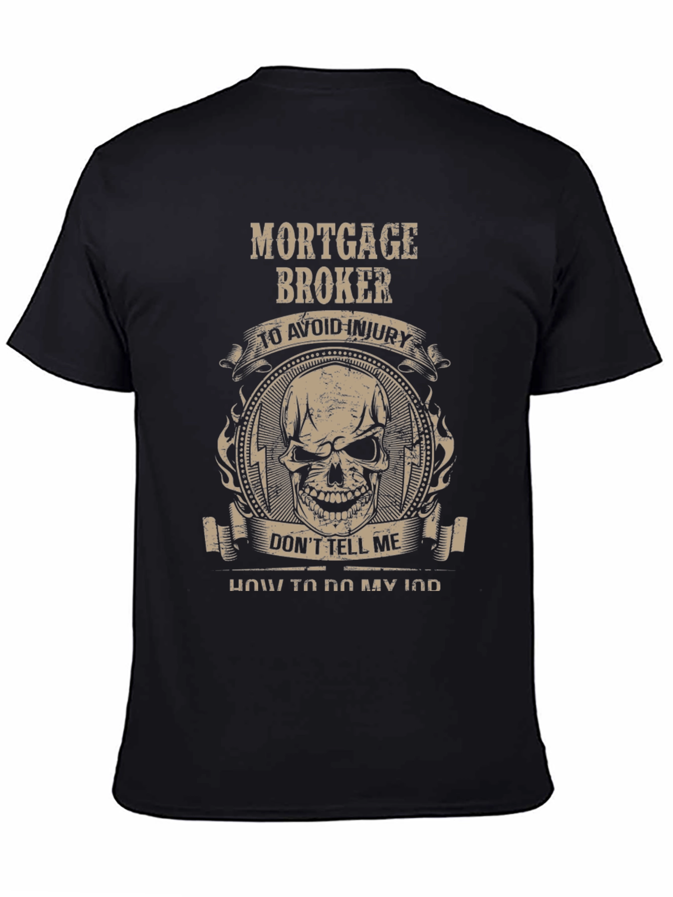Mortgage Broker Skull Graphic T-Shirt
