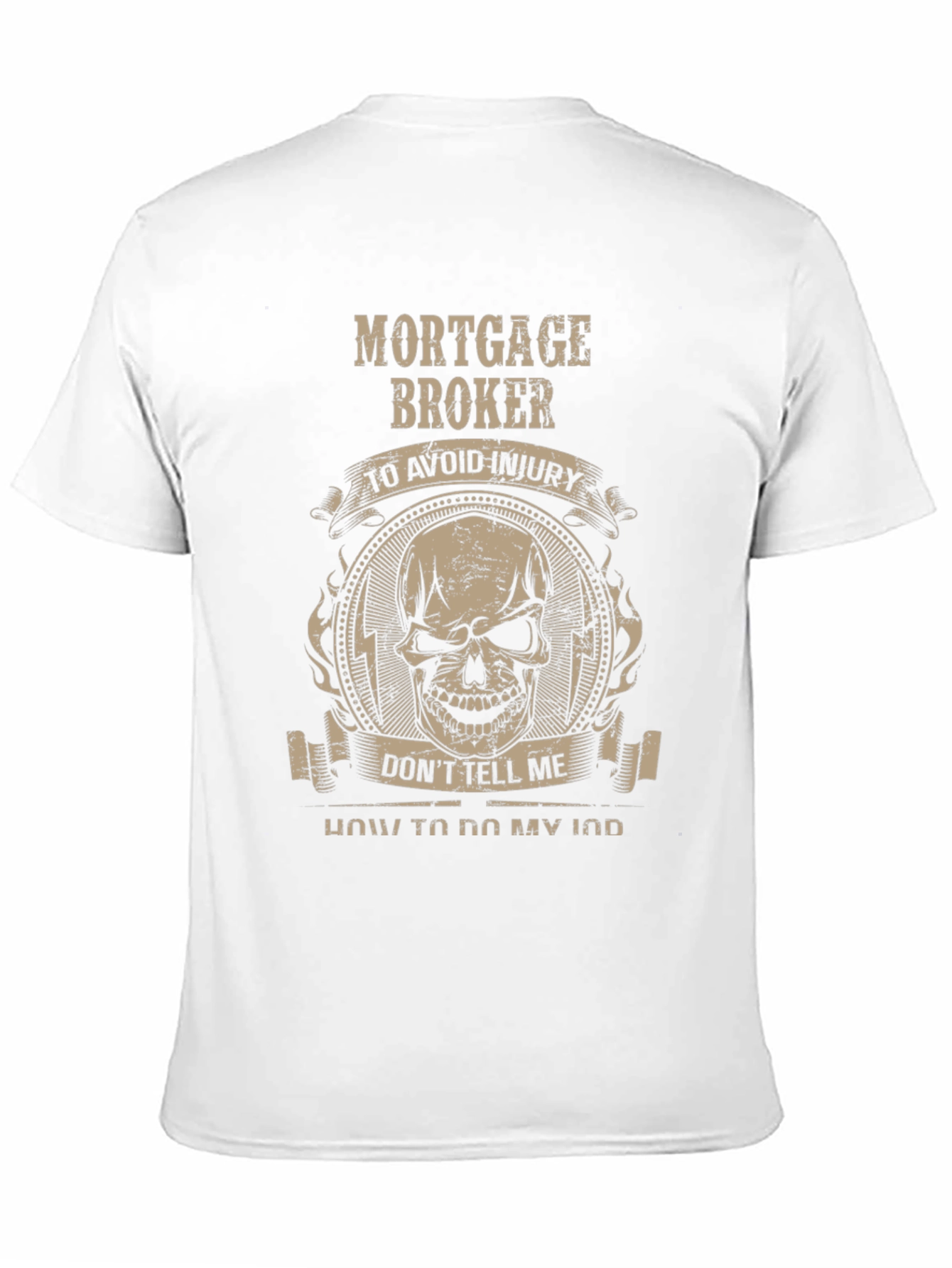 Mortgage Broker Skull Graphic T-Shirt