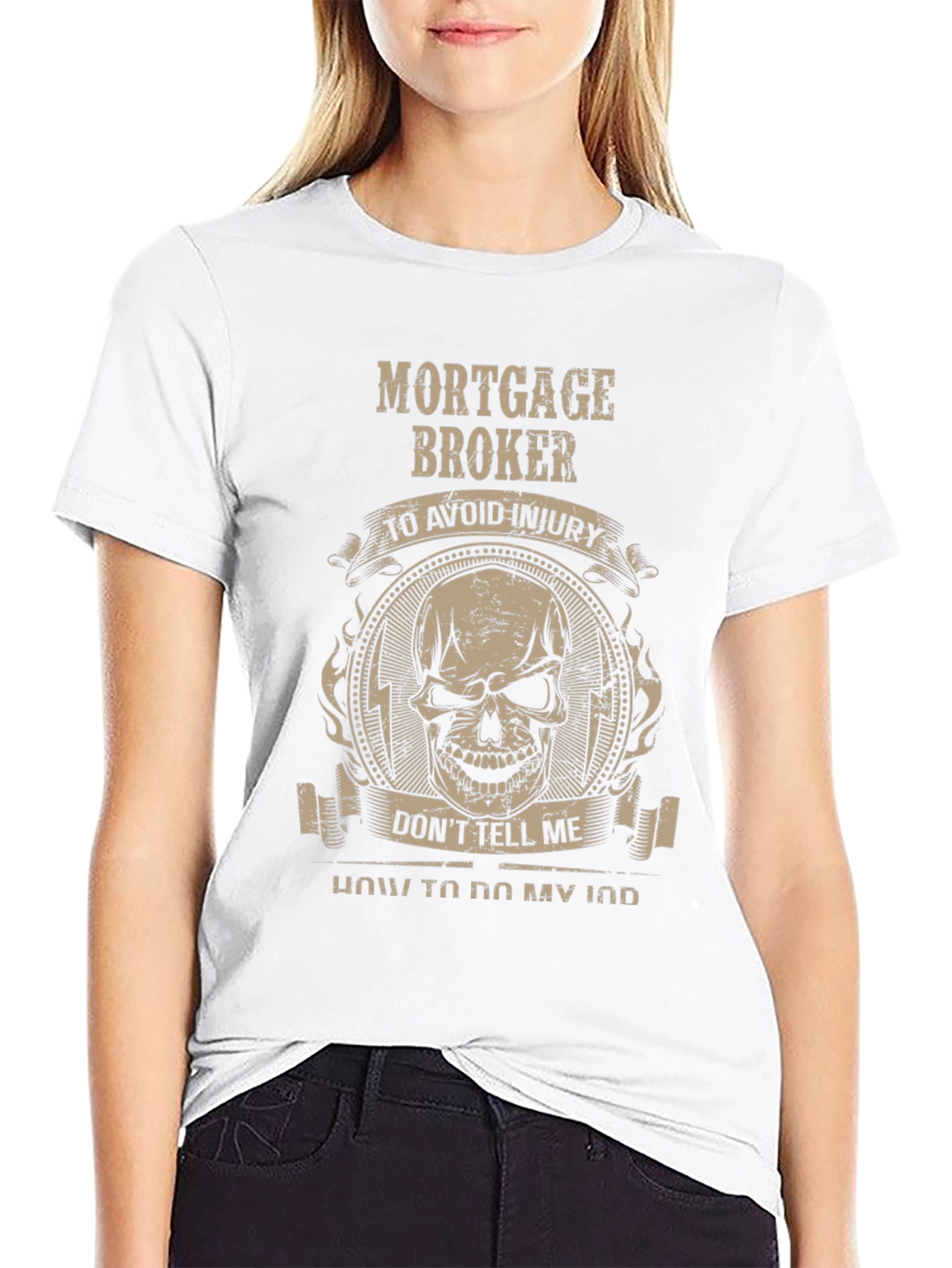 Mortgage Broker Skull Graphic T-Shirt