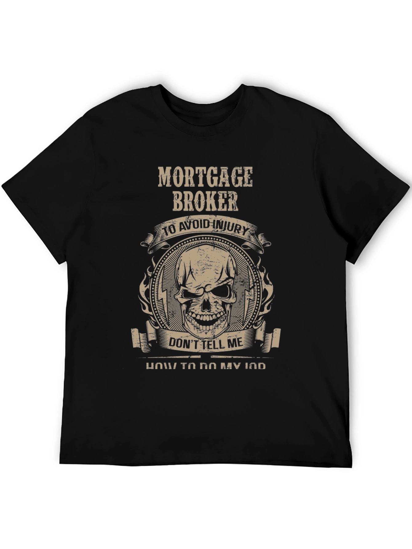 Mortgage Broker Skull Graphic T-Shirt