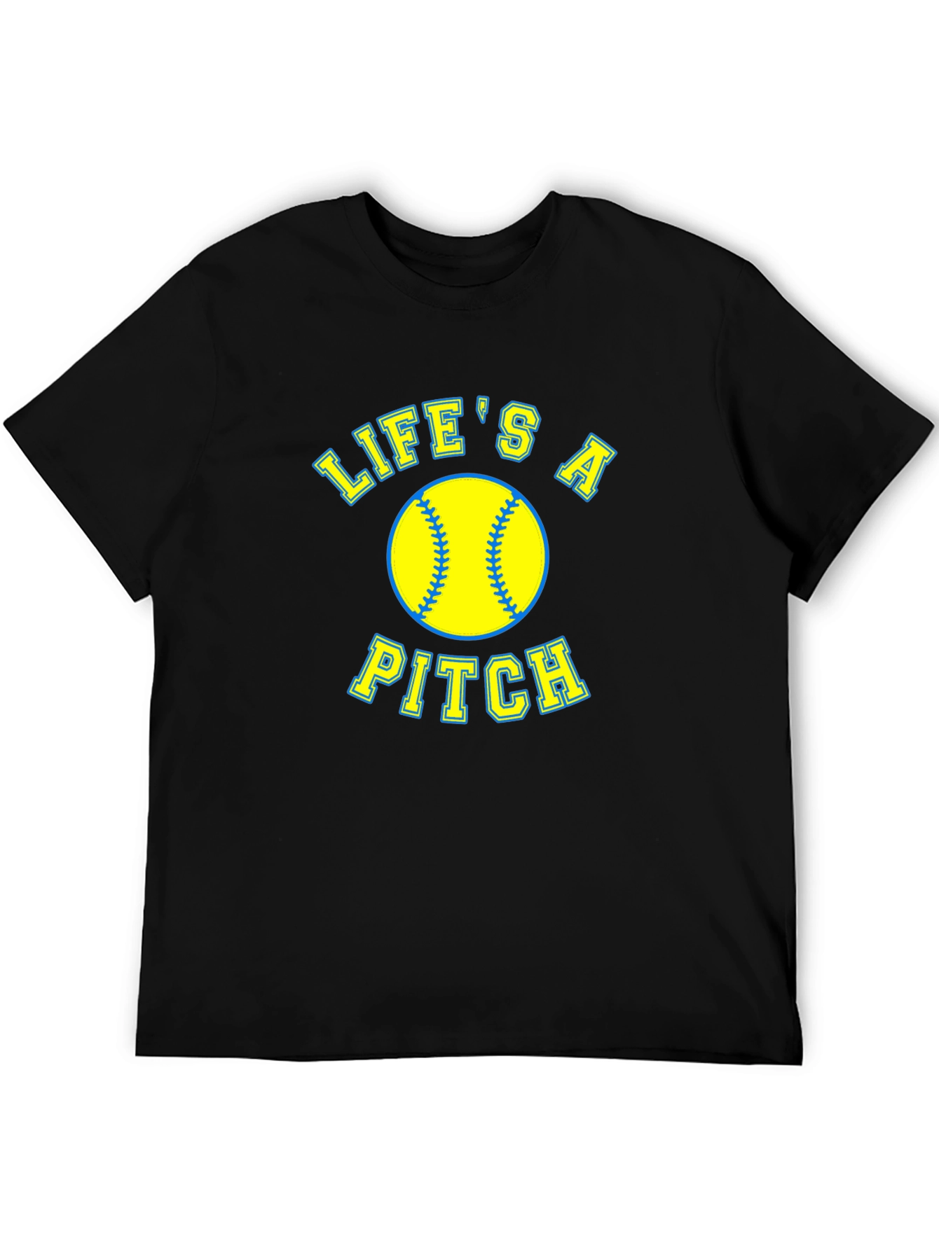 Lifes a Pitch Softball Graphic T-Shirt