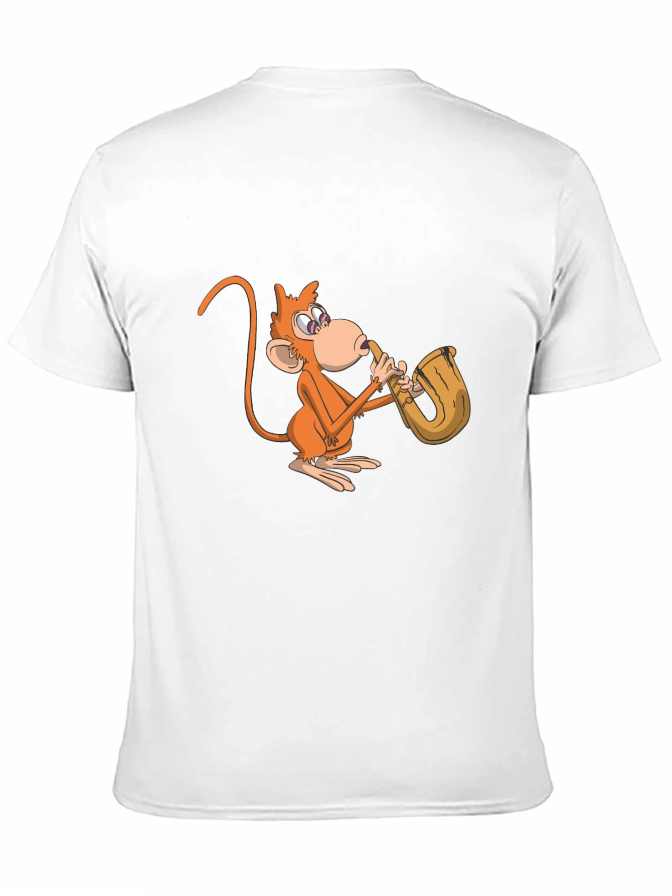 Monkey Saxophone Graphic Tee - Black Casual Shirt