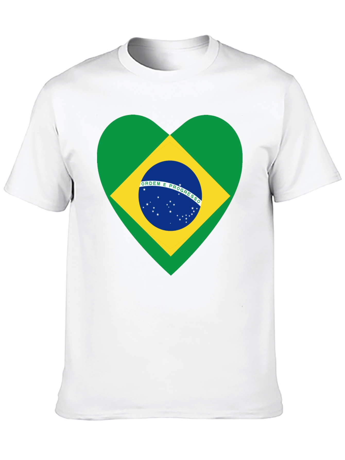 Brazil Flag Heart T-Shirt